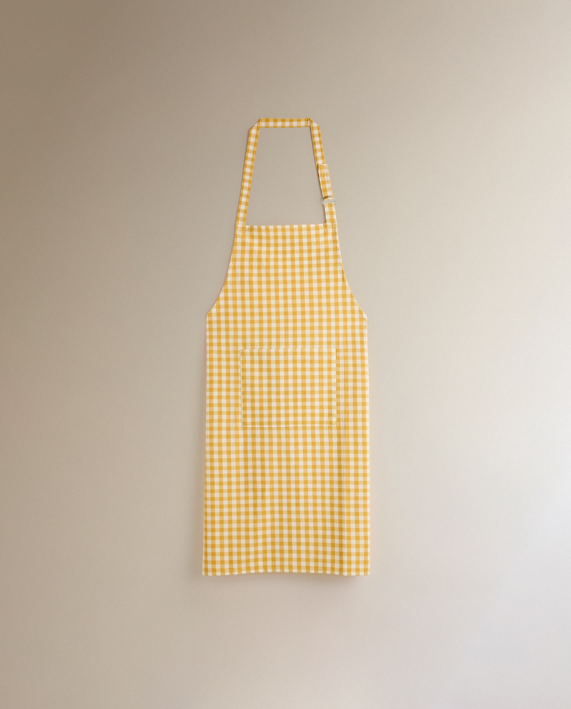 Avental de Algodão Mini Vichy Amarelo-2