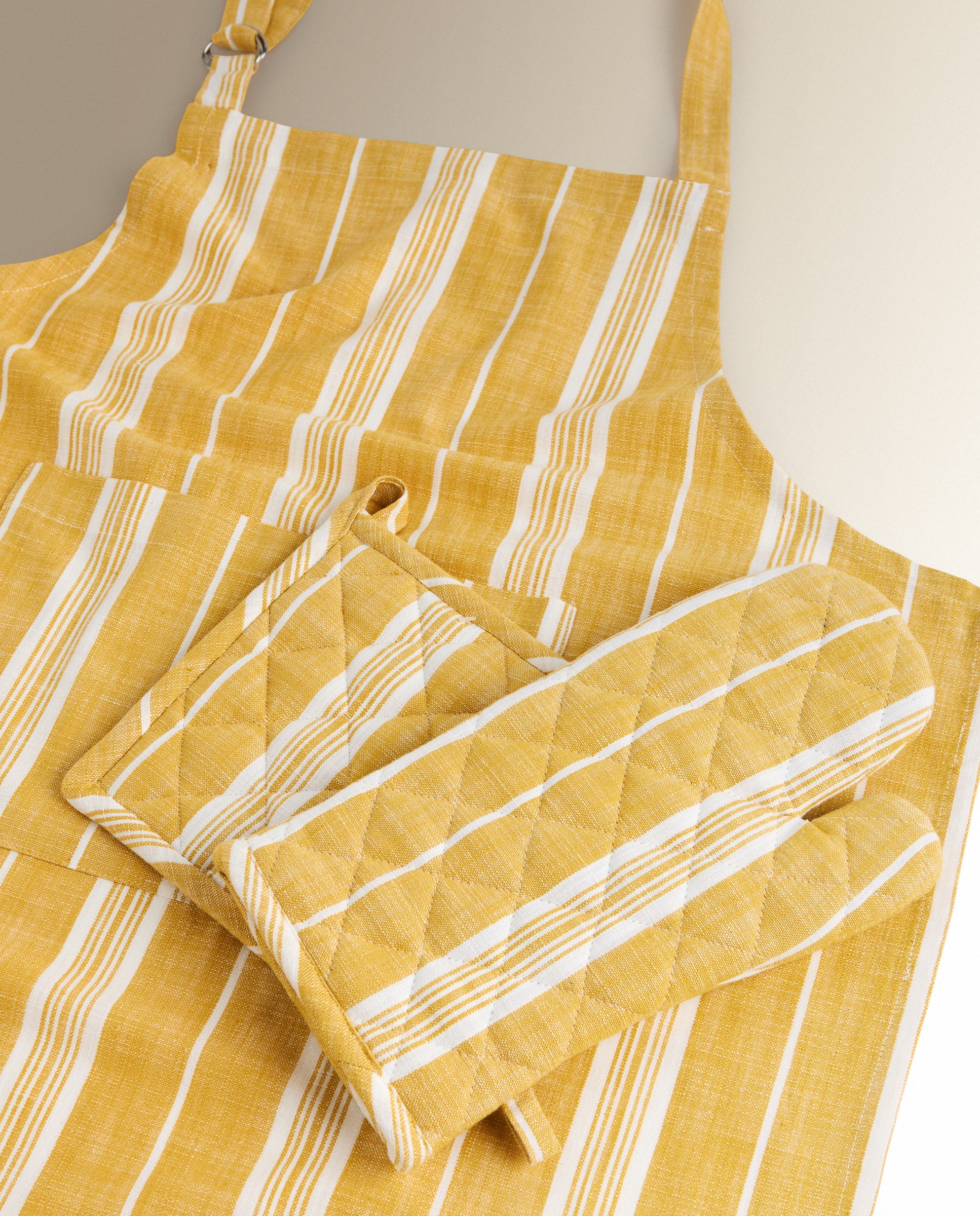 Delantal algodón Raya - Amarillo Amarillo-4