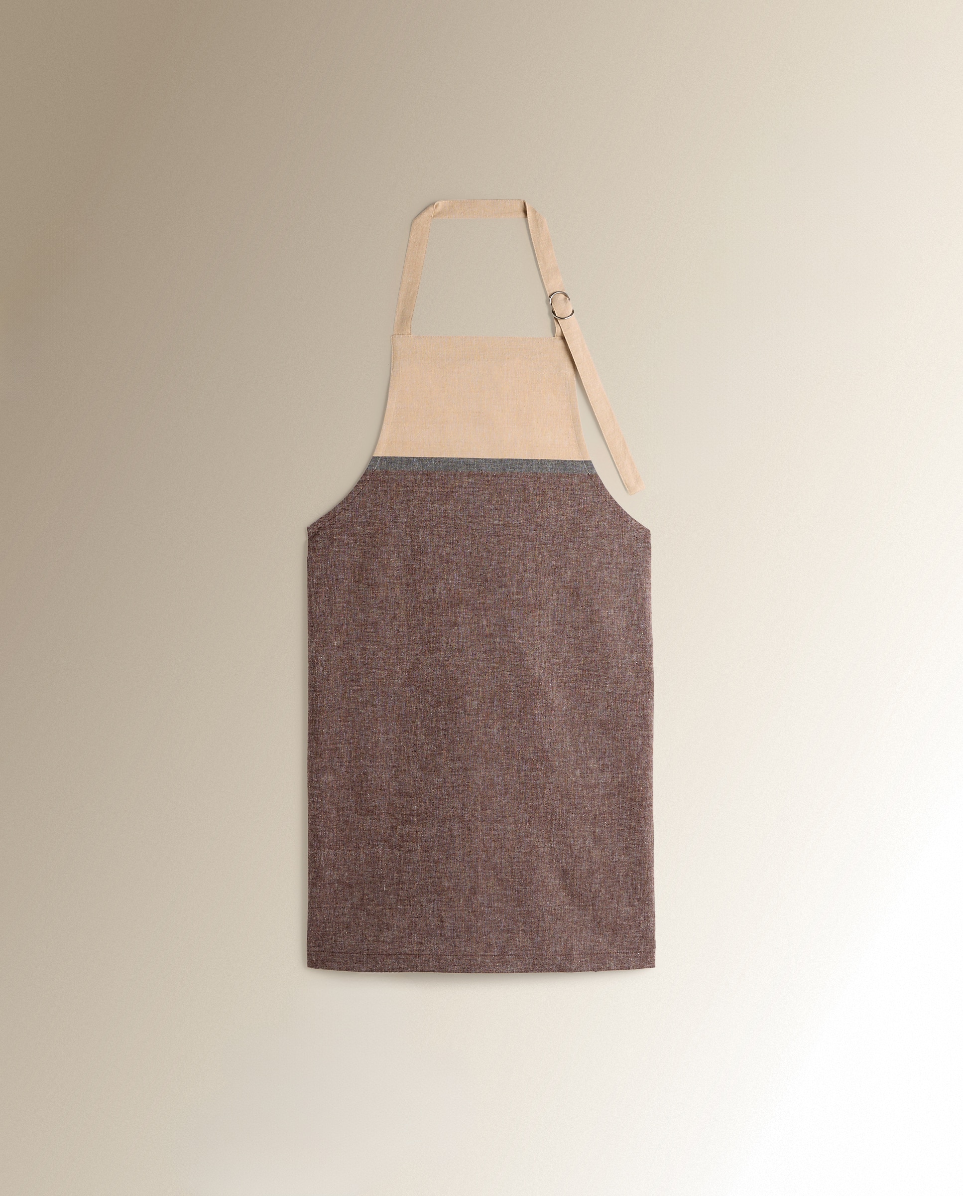 Delantal algodón y lino Aux - Beige Beige-2