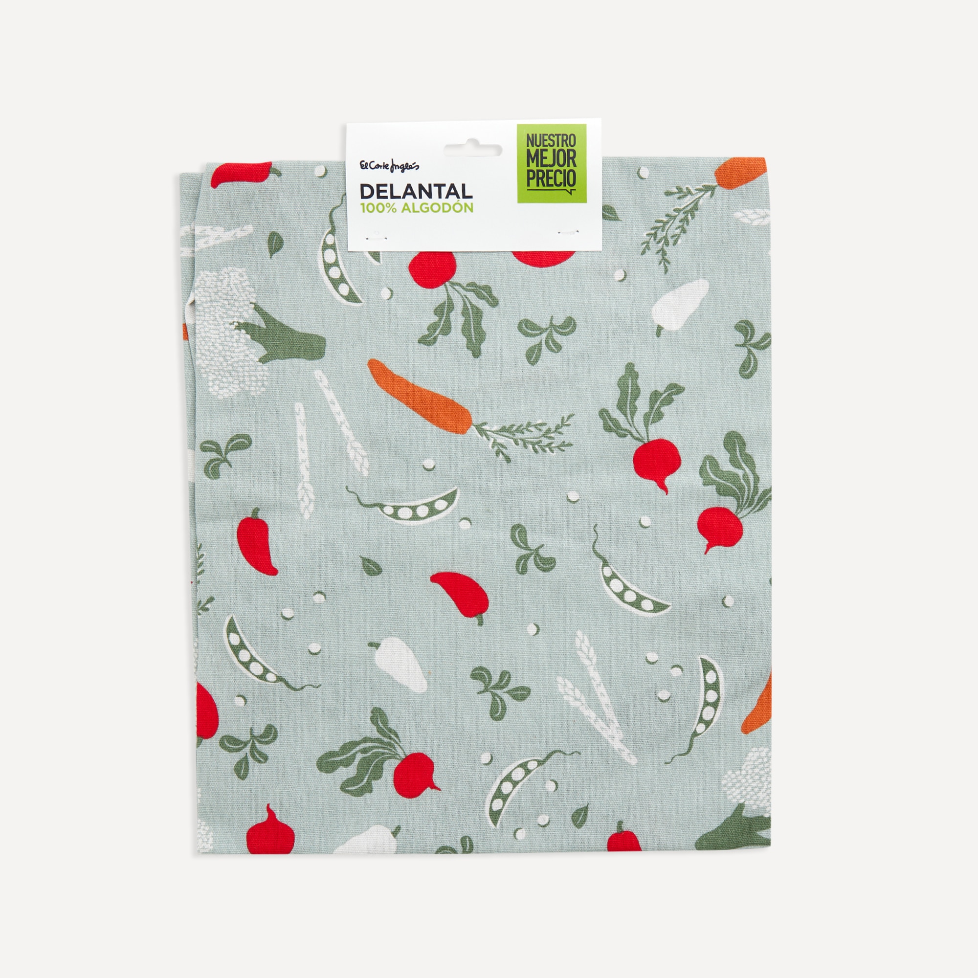 Delantal algodón Vegetables Nuestro Mejor Precio - El Corte Inglés Multicolor-3