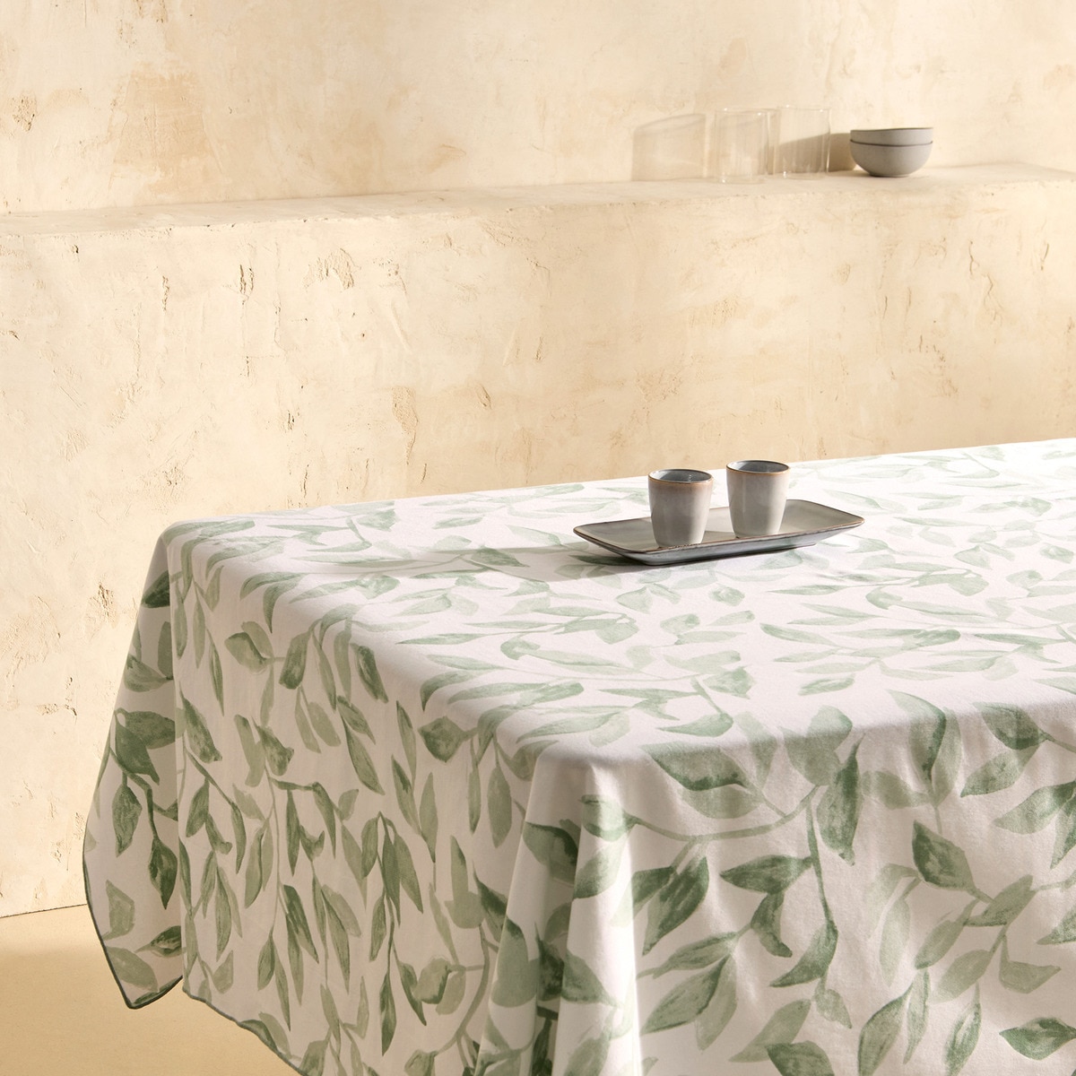 Toalha de Mesa de Algodão Tea Verde-1