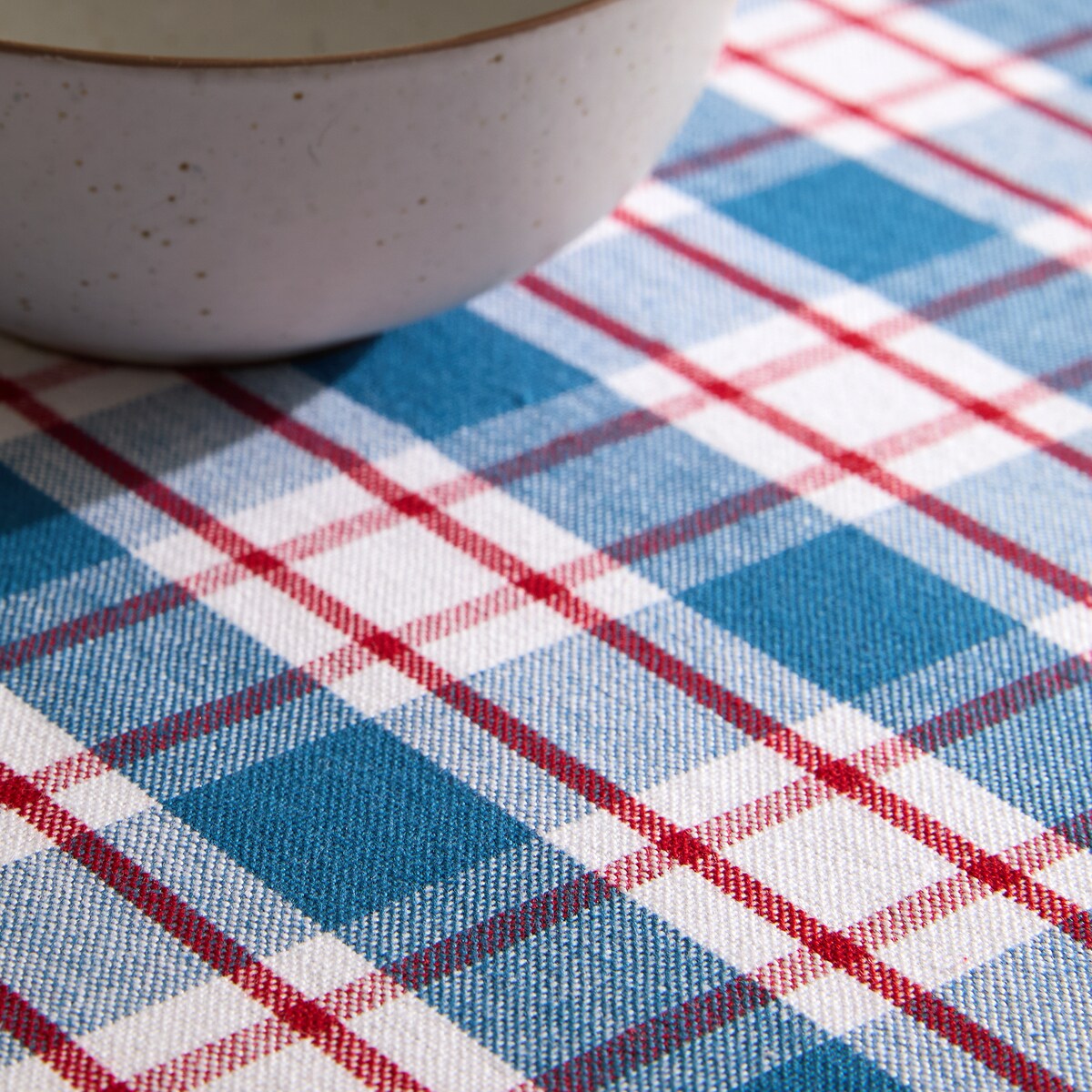 Toalha de Mesa de Algodão Hens Azul-3