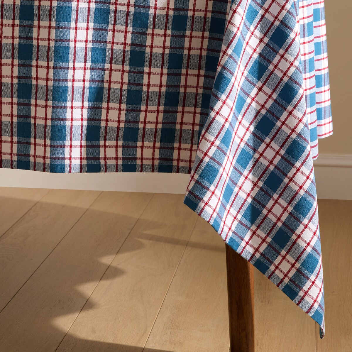 Toalha de Mesa de Algodão Hens Azul-4