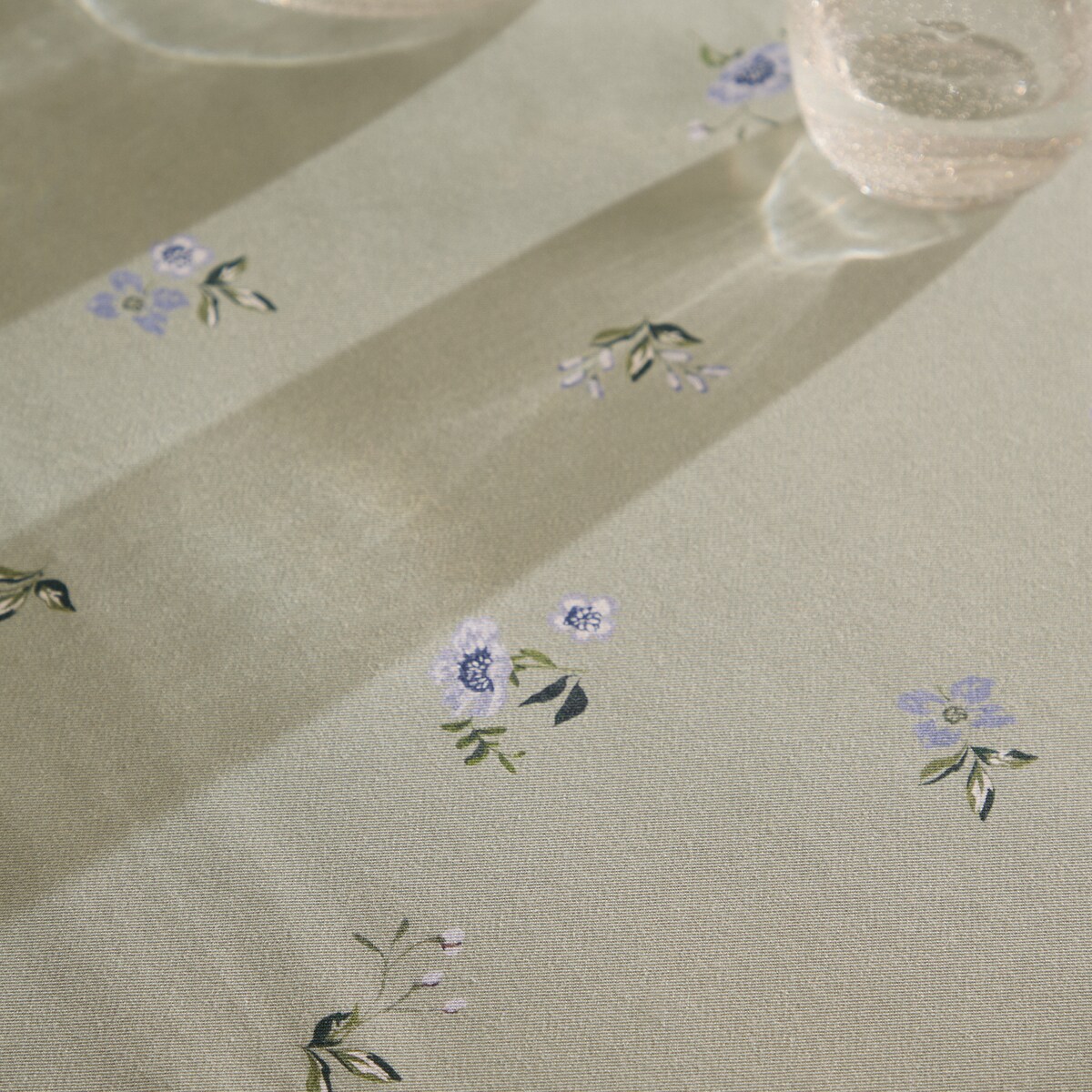 Toalha de Mesa de Algodão Loira Verde-3