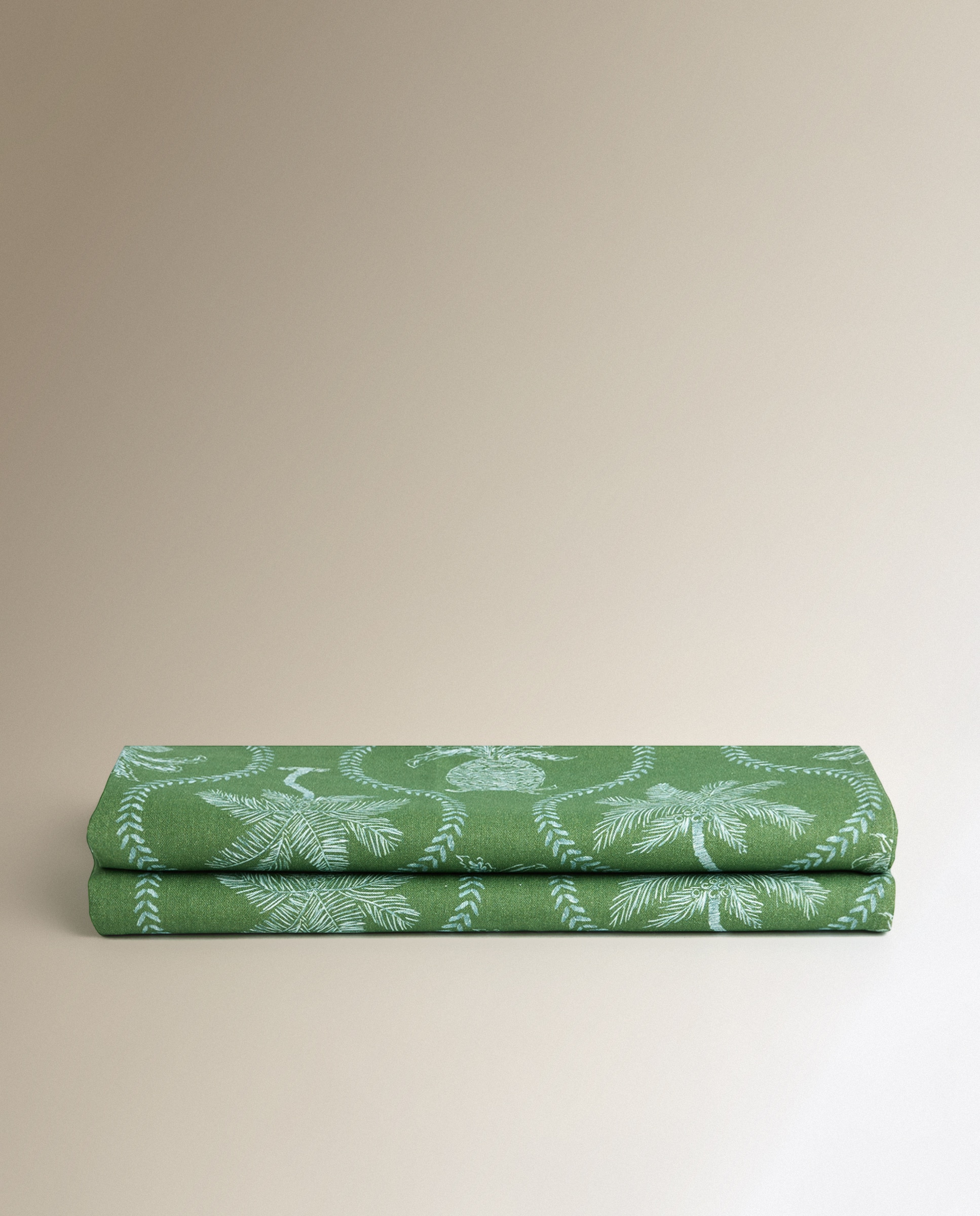 Toalha de Mesa de Algodão e Linho Paradise Verde-2