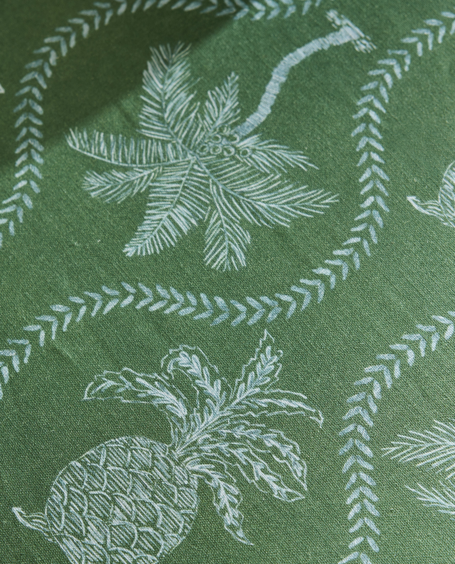 Toalha de Mesa de Algodão e Linho Paradise Verde-3