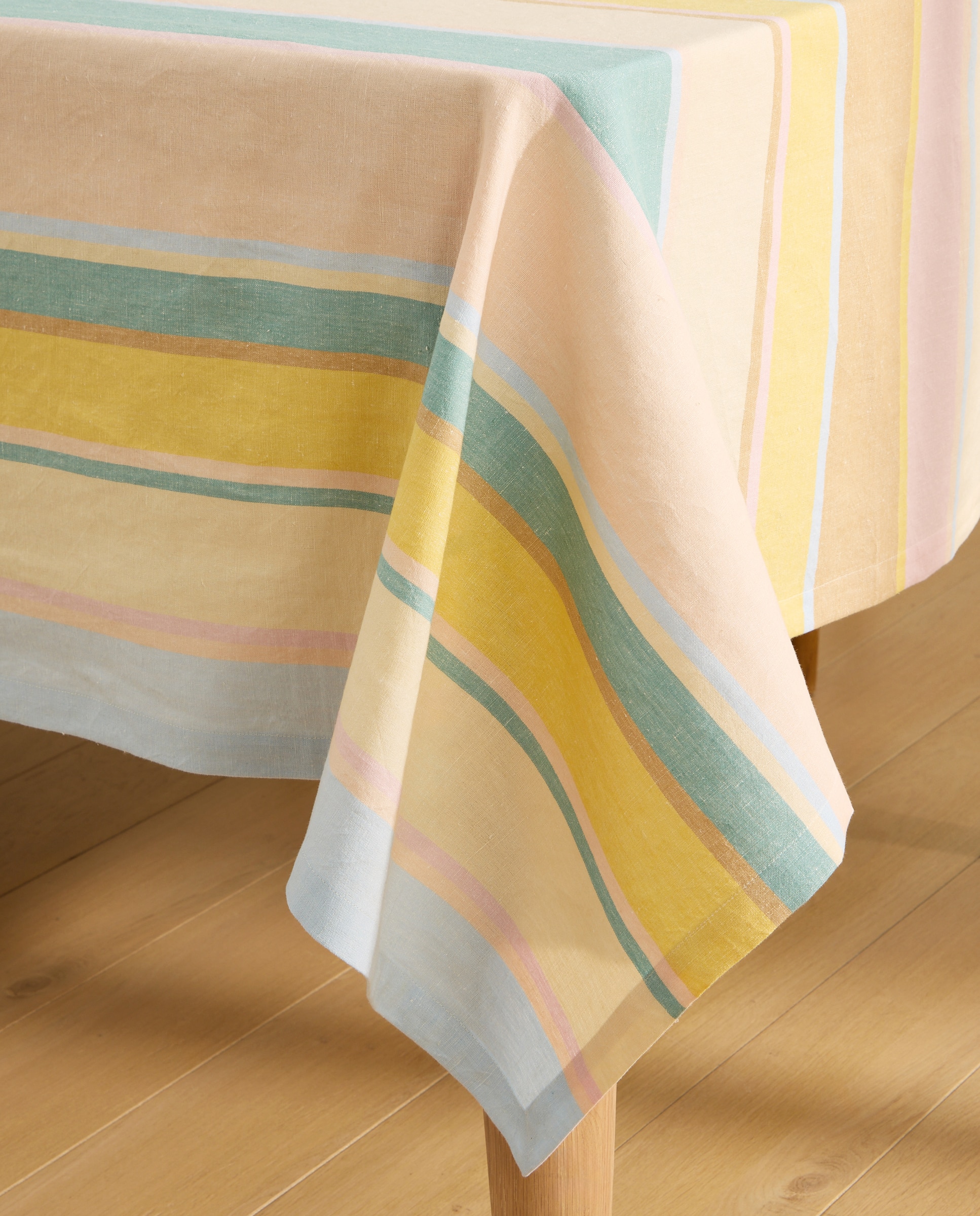 Toalha de Mesa de Linho e Algodão Ethel Multicolor-4