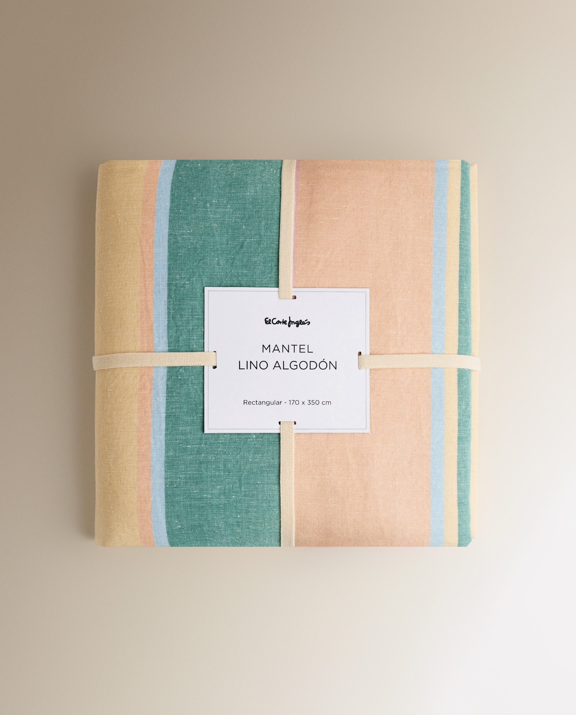 Toalha de Mesa de Linho e Algodão Ethel Multicolor-5