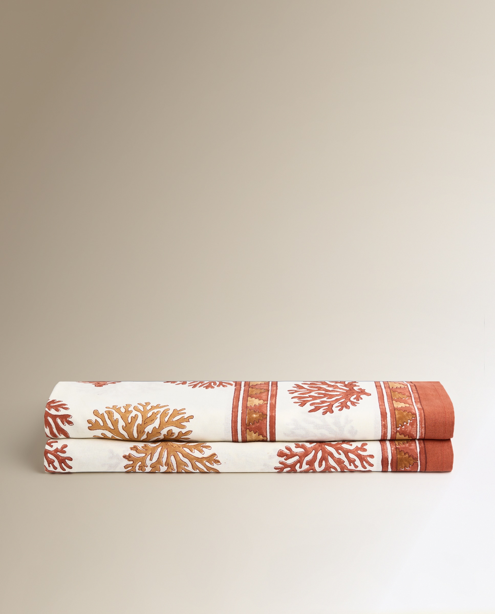 Toalha de Mesa de Algodão Blockprint Turqueta Multicolor-2