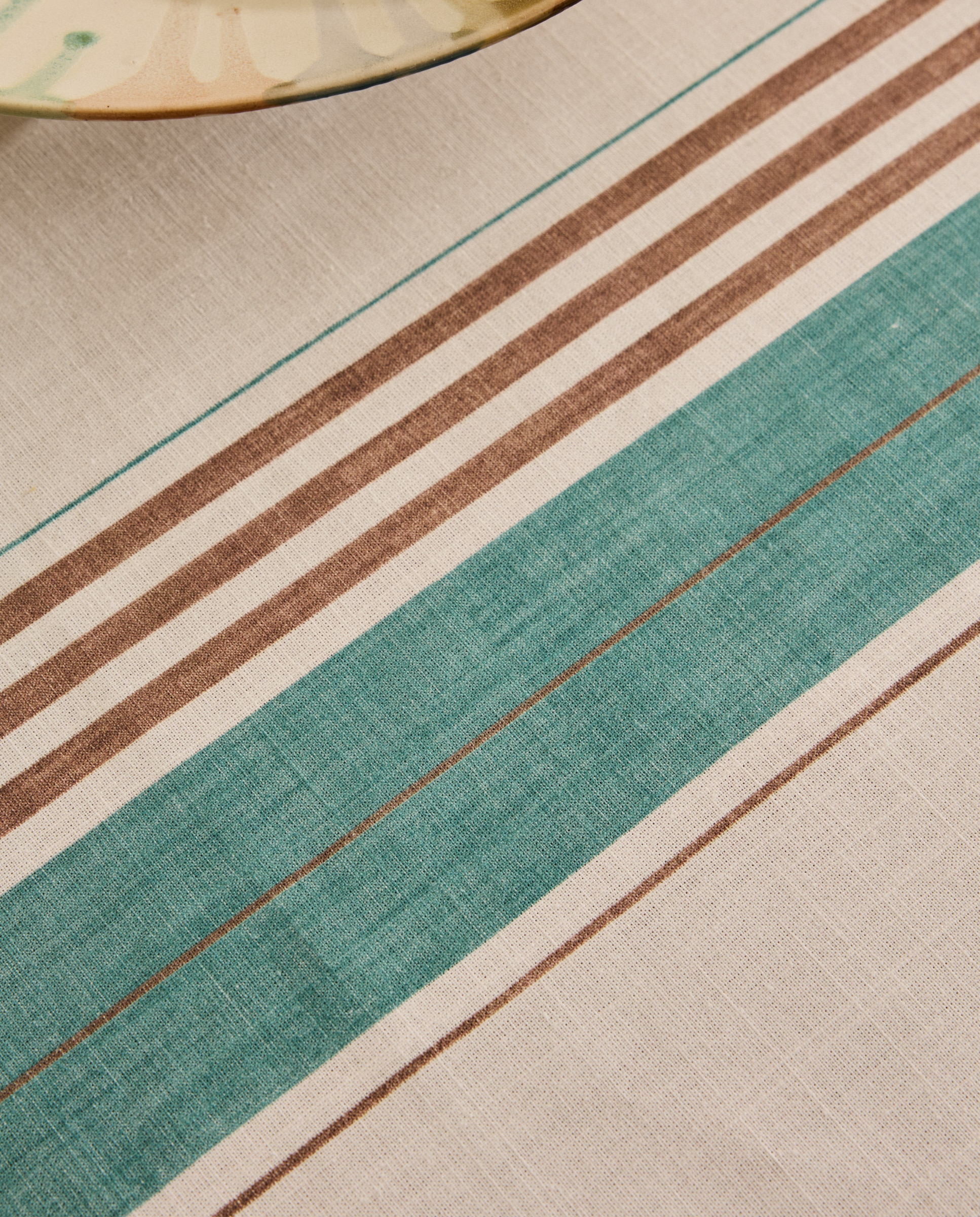 Toalha de Mesa de Algodão Areia Azul Multicolor-3