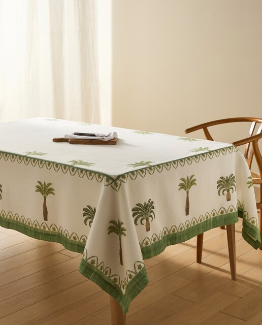 Mantel algodón y lino Masai