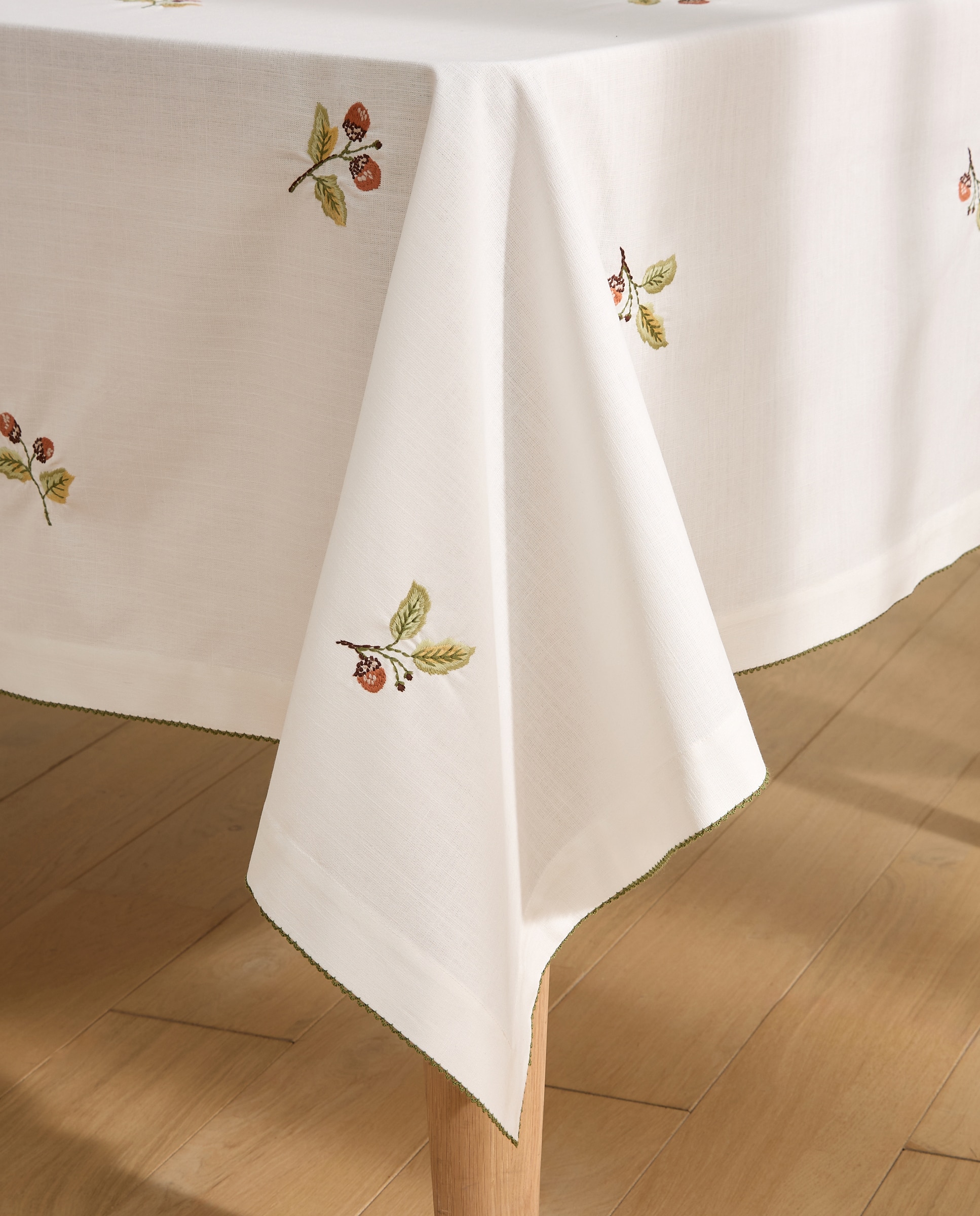 Mantel algodón Roble - Blanco 170 x 350 cm Blanco-3