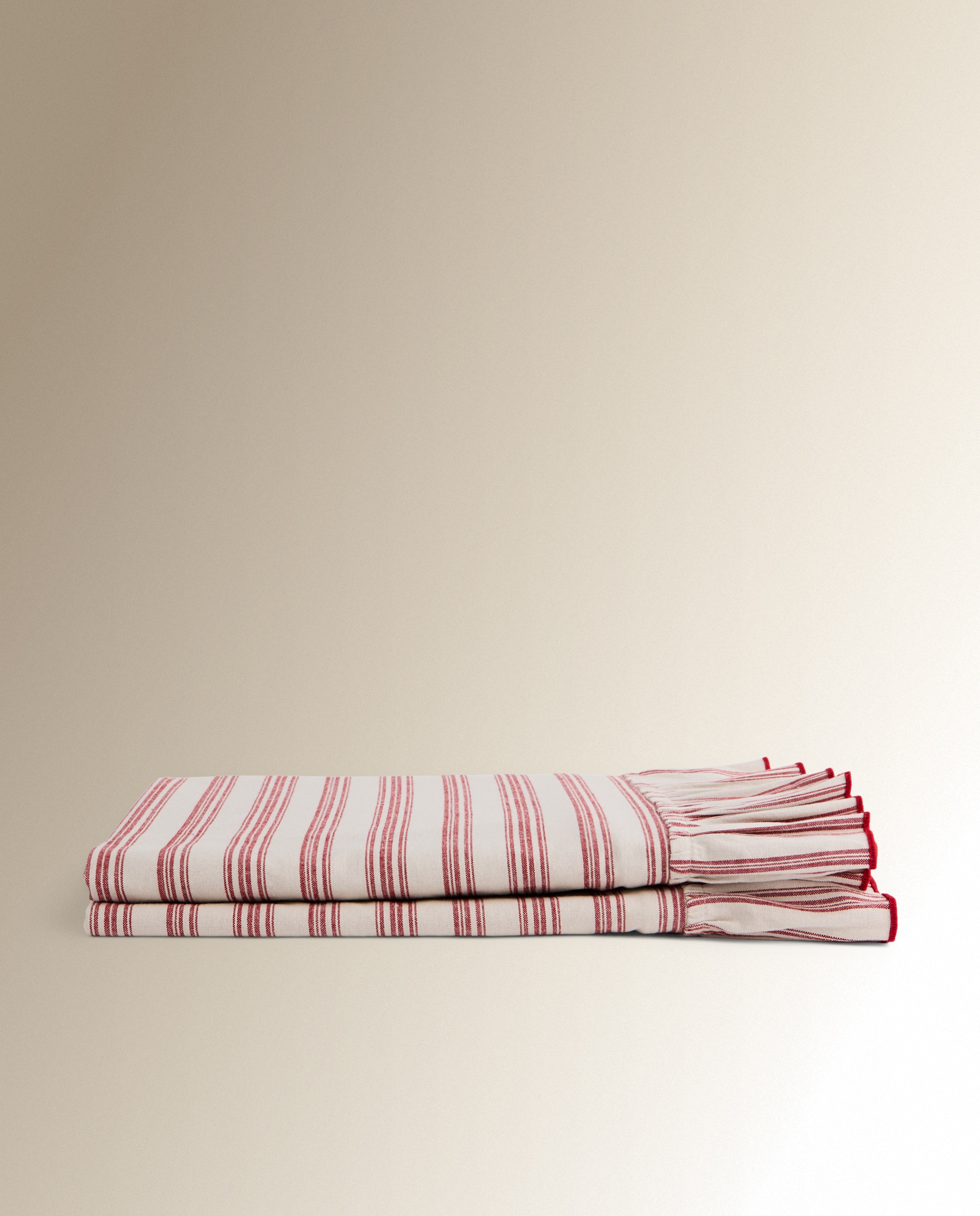 Mantel algodón Biarritz - Rojo 170 x 250 cm Rojo-2