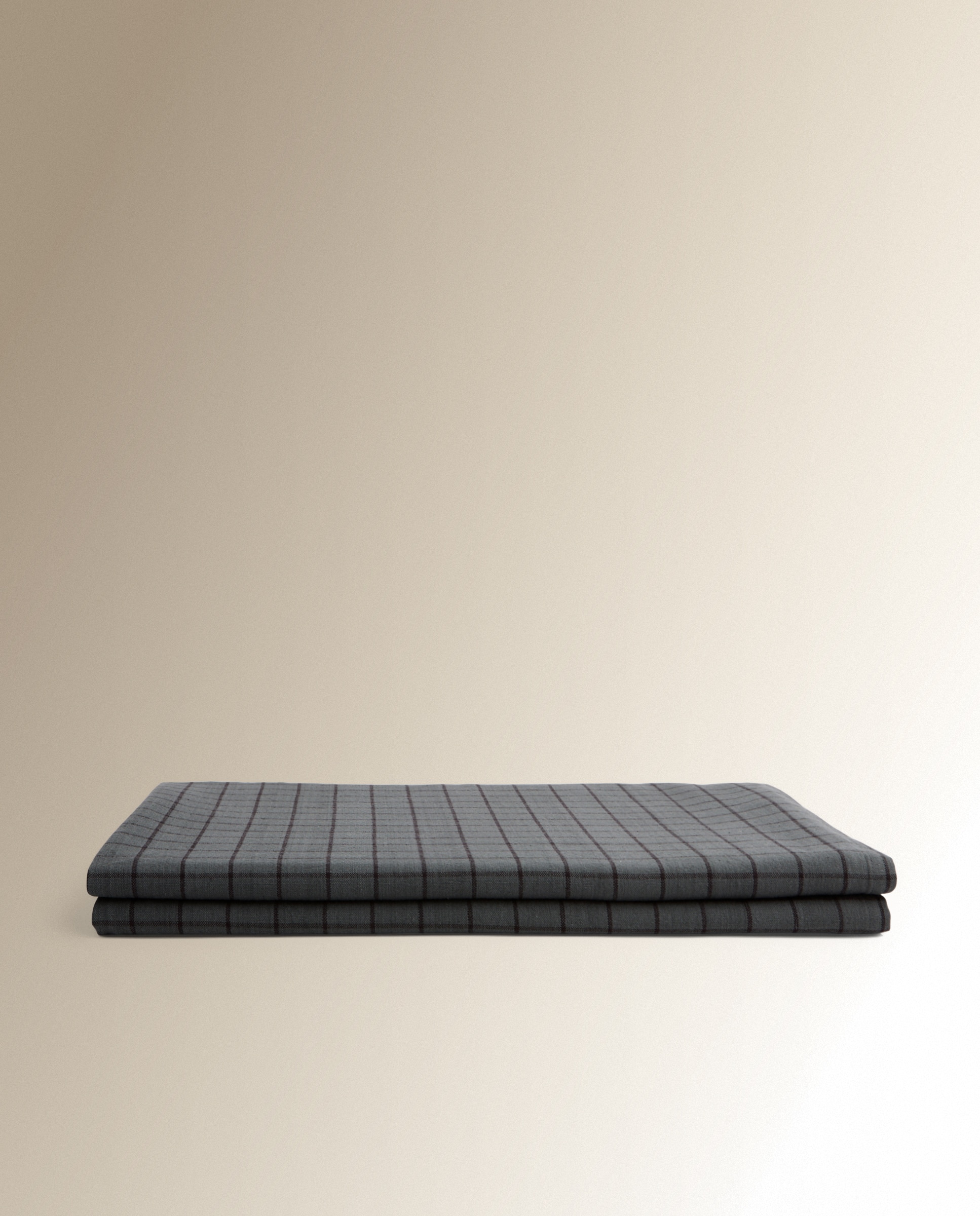 Toalha de Mesa em Algodão Charcoal Cinzento Antracite-2