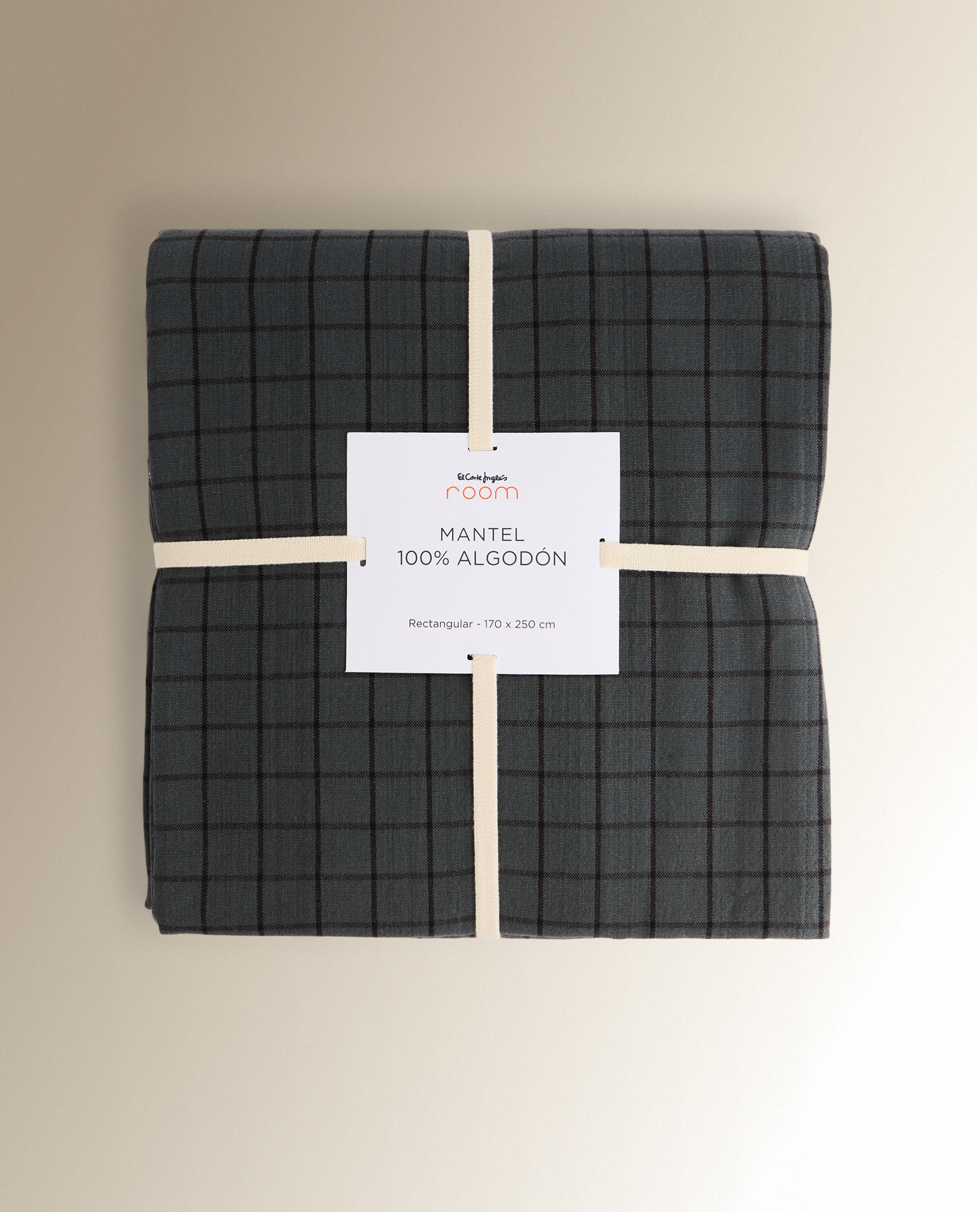 Toalha de Mesa em Algodão Charcoal Cinzento Antracite-5