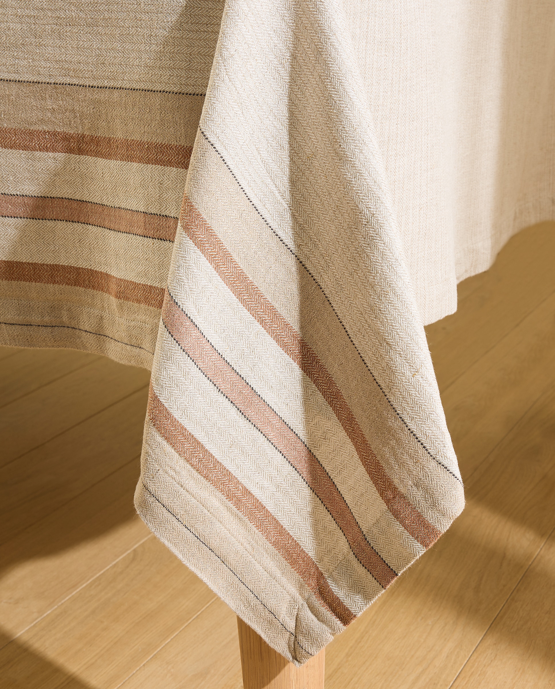 Mantel lino y algodón Linoa - Beige 170 x 250 cm Beige-4