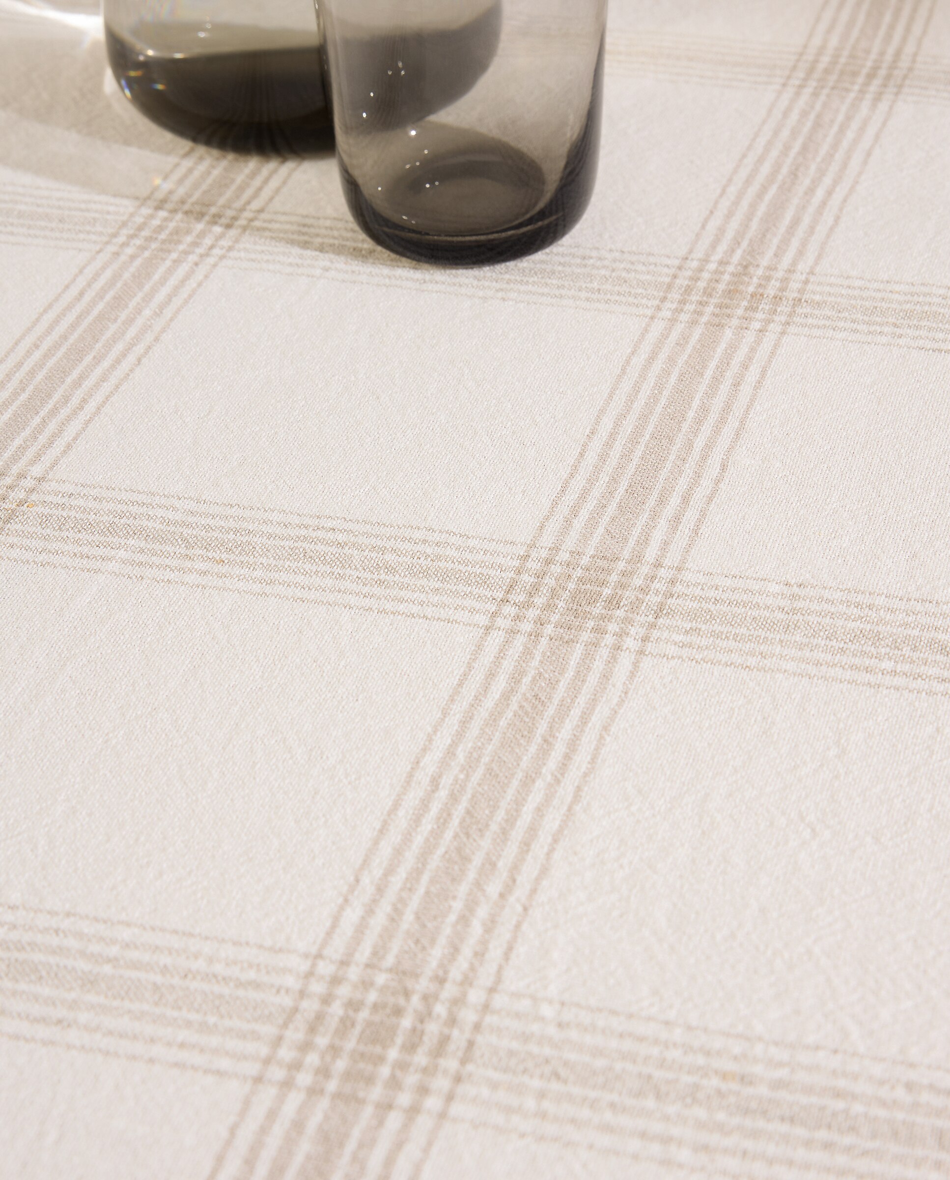 Toalha de Mesa de Algodão e Linho Noira Branco-3