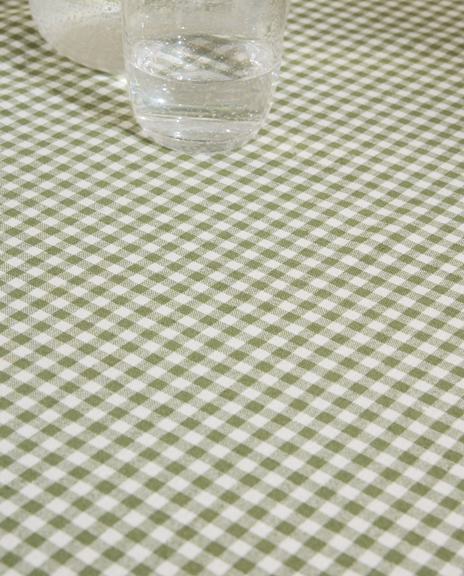 Mantel algodón y lino Vichy - Verde 170 x 170 cm Verde-3
