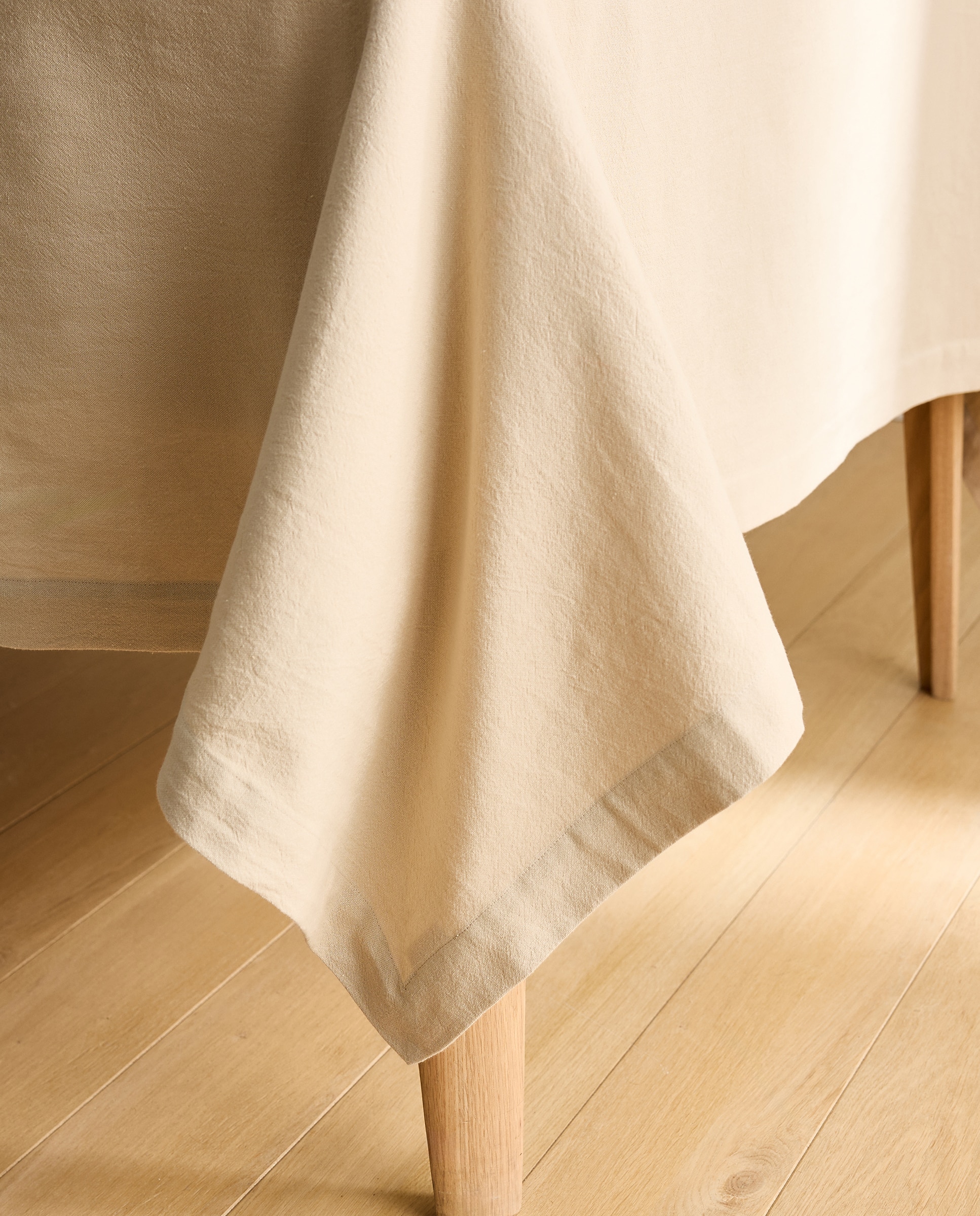 Imagen 4 de Mantel Algodón Lavado - Beige 170 x 170 cm Beige