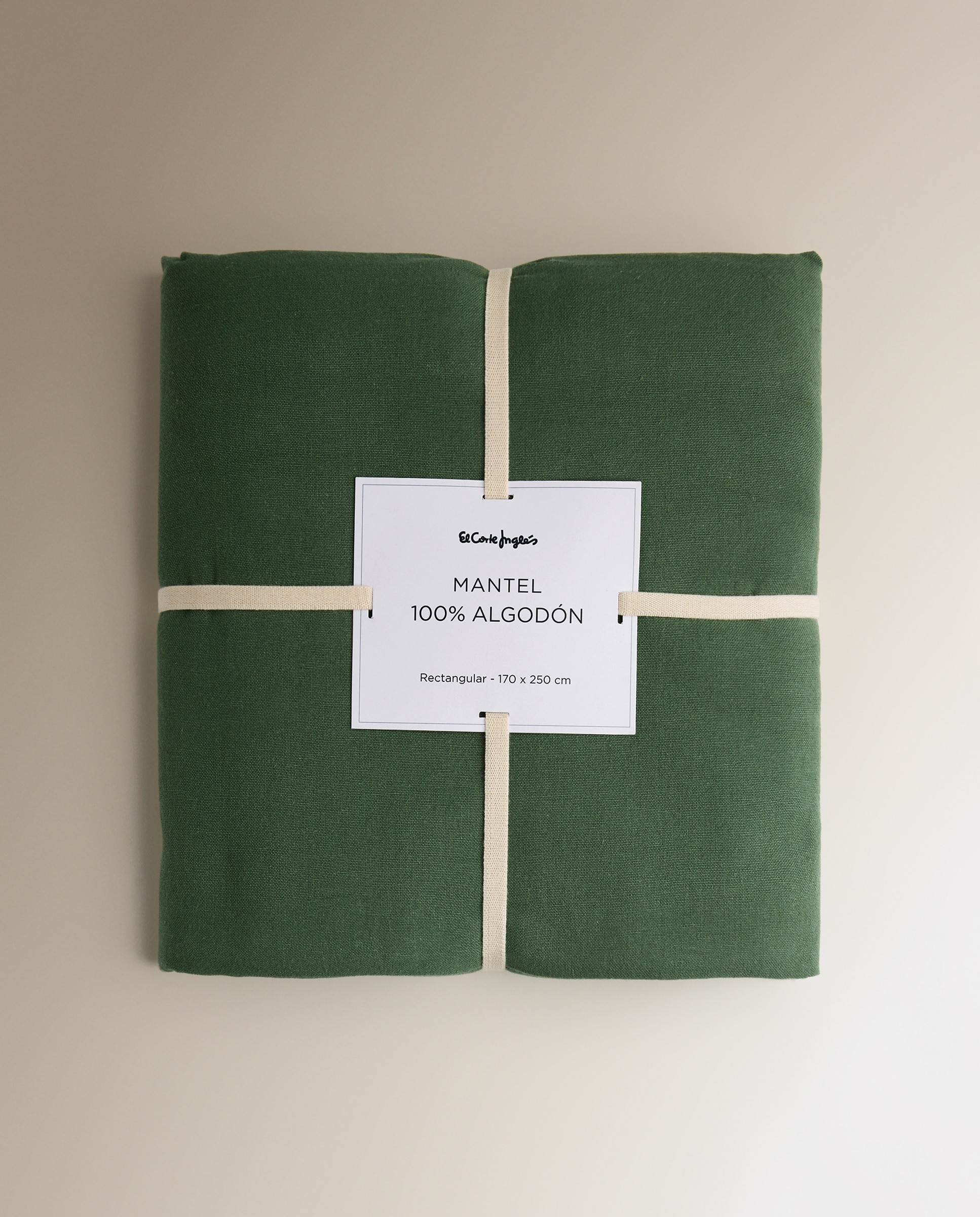 Imagen 5 de Mantel Algodón Lavado - Verde 170 x 170 cm Verde