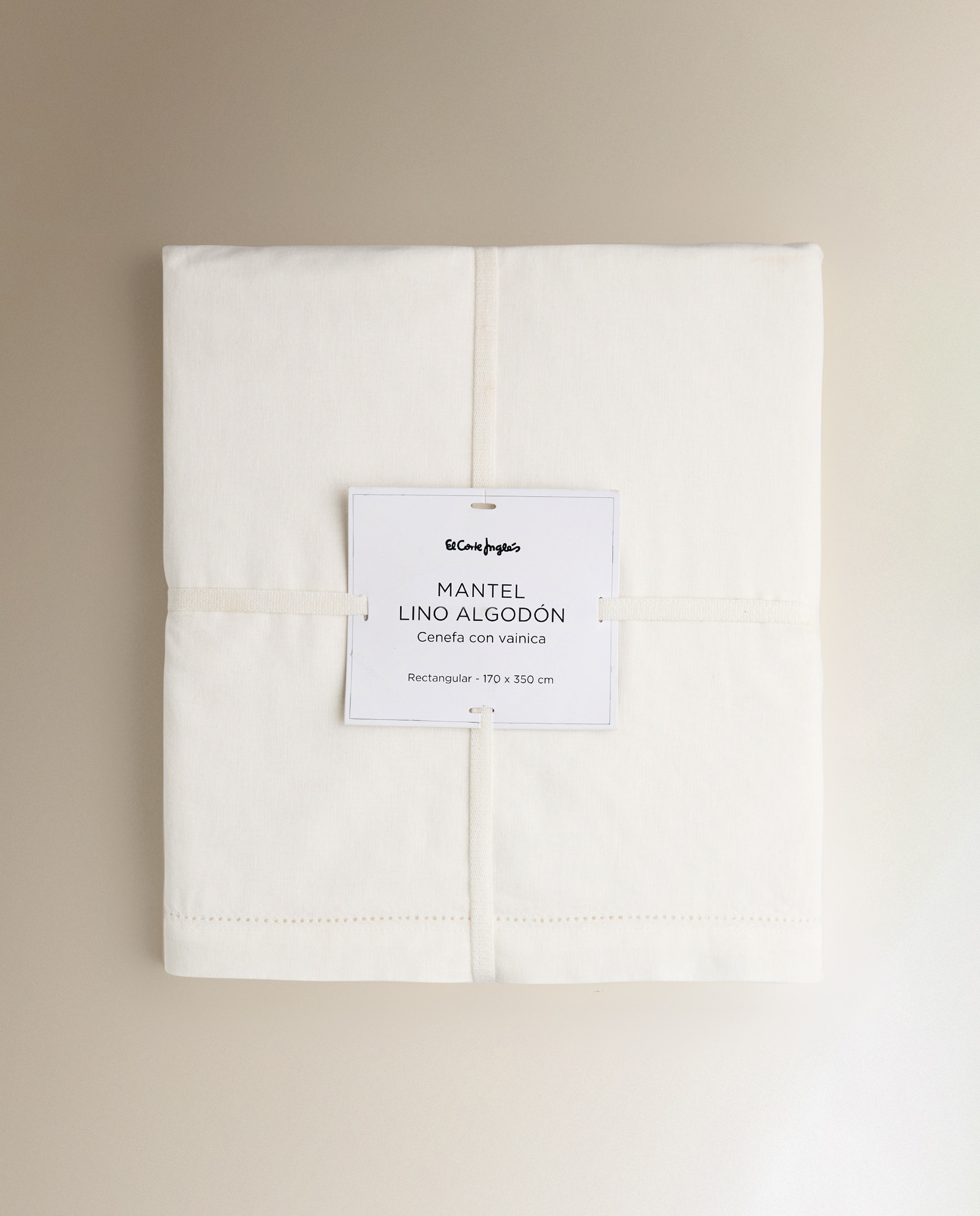 Mantel algodón y lino Vainica - Blanco 170 x 250 cm Blanco-5