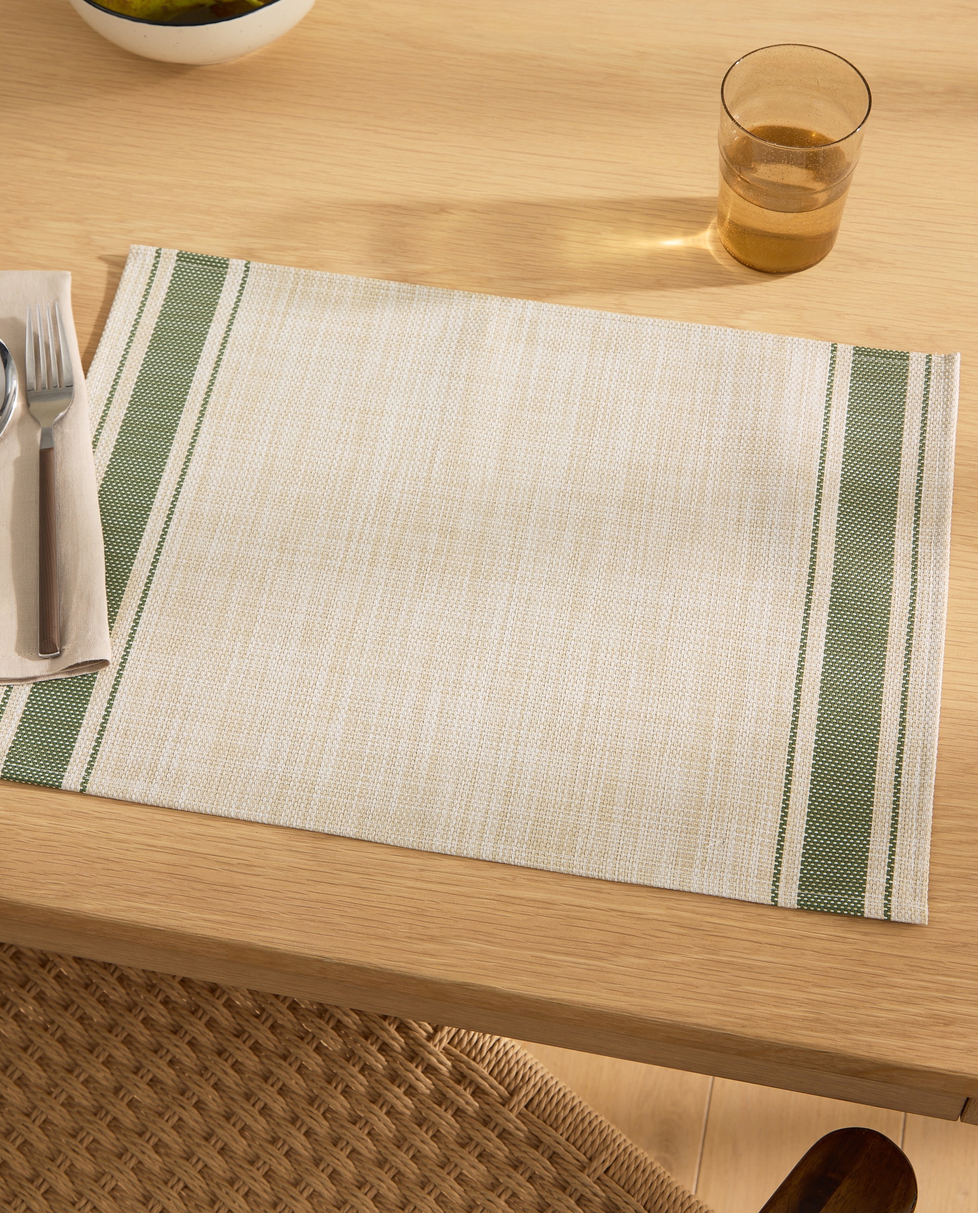 Mantel individual PVC Road El Corte Inglés - Verde 33 x 45 cm Verde-1
