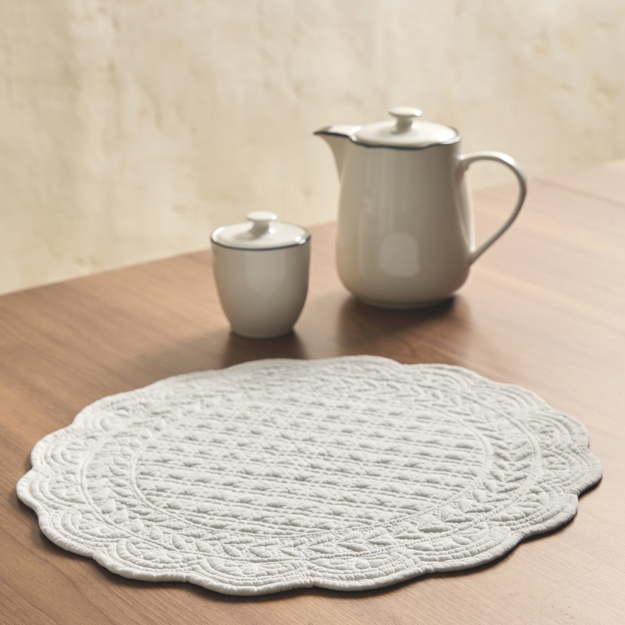 Individual Redondo de Algodão Lyon Branco-1