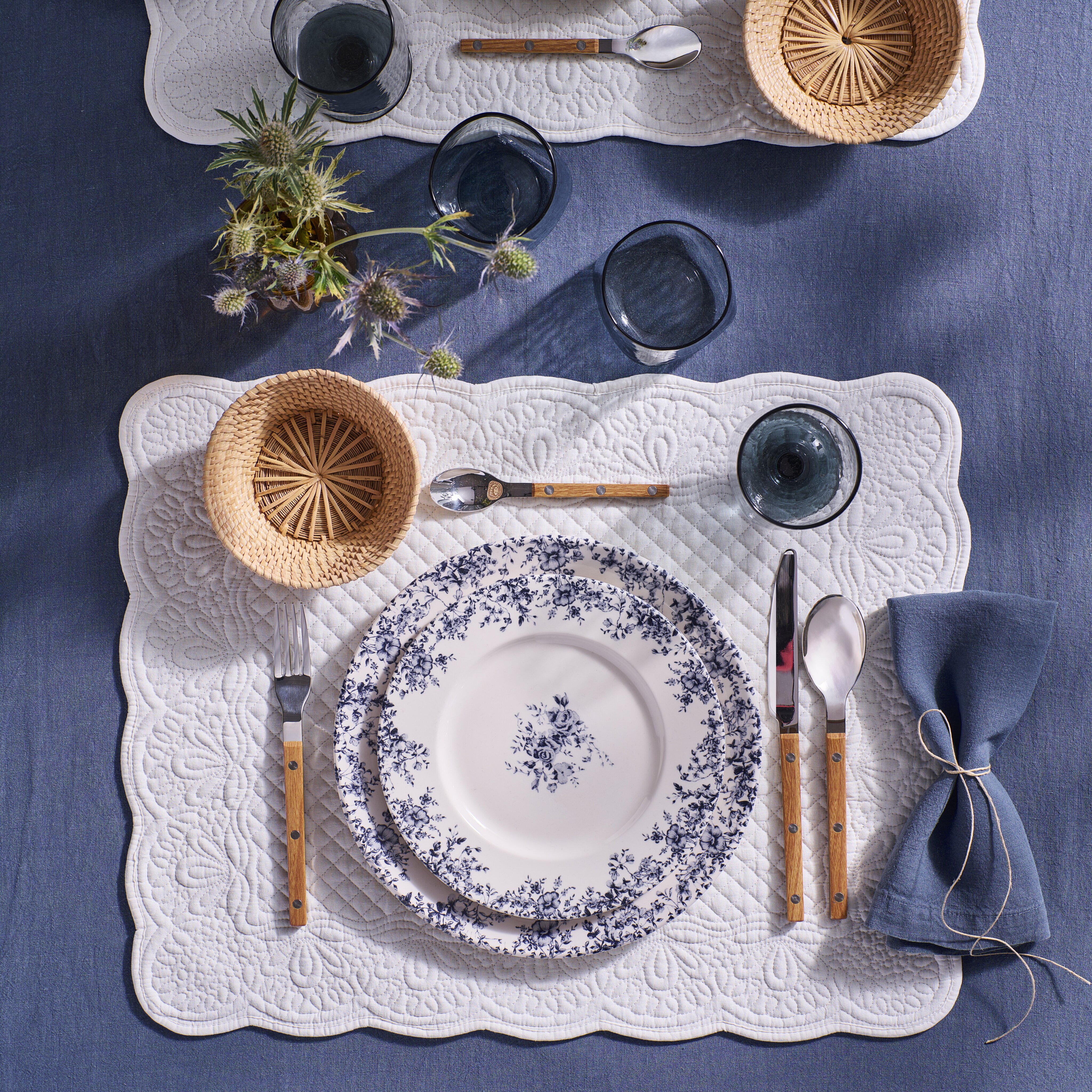 Individual Redondo de Algodão Lyon Branco-4