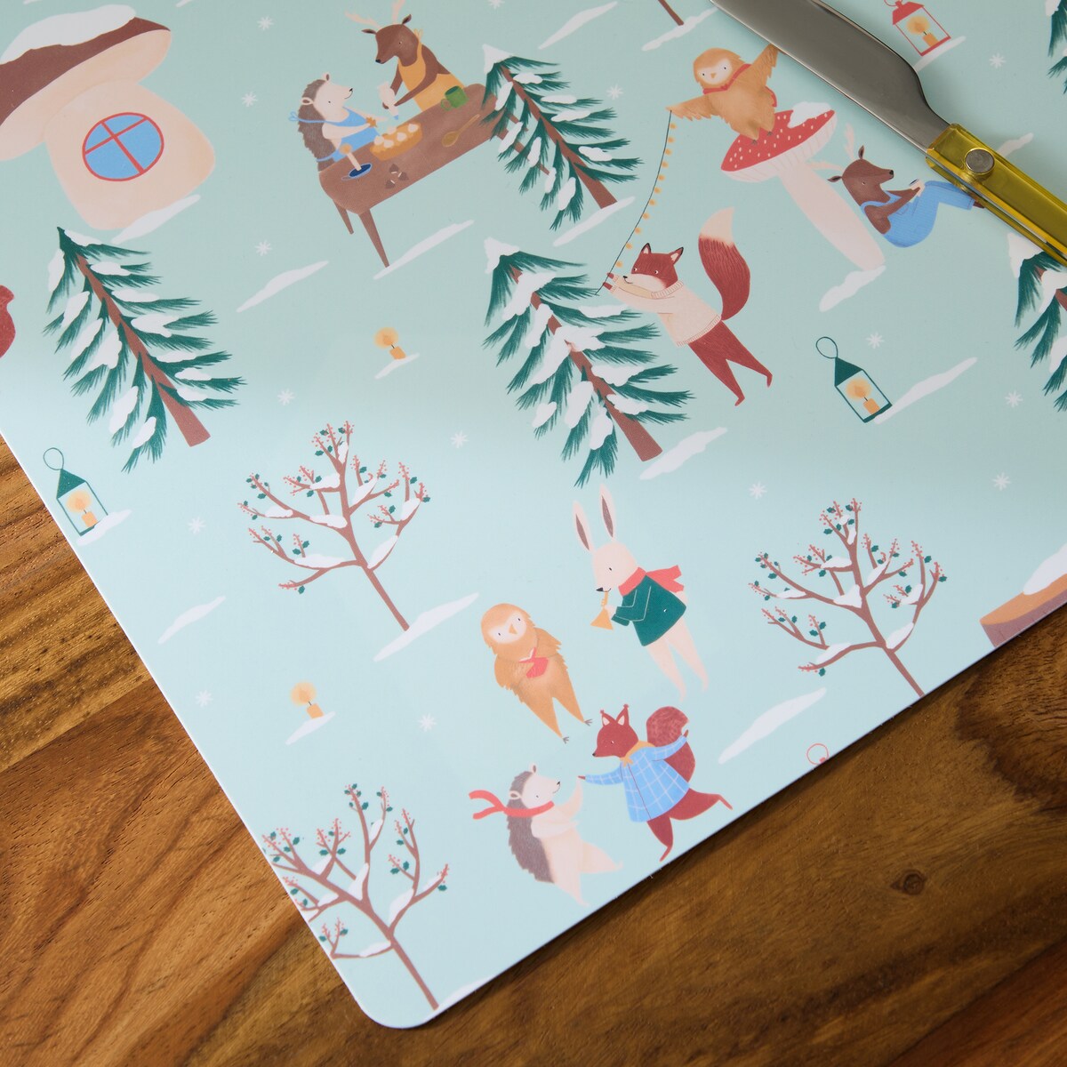 Mantel individual PVC Winter Joy Multicolor-4