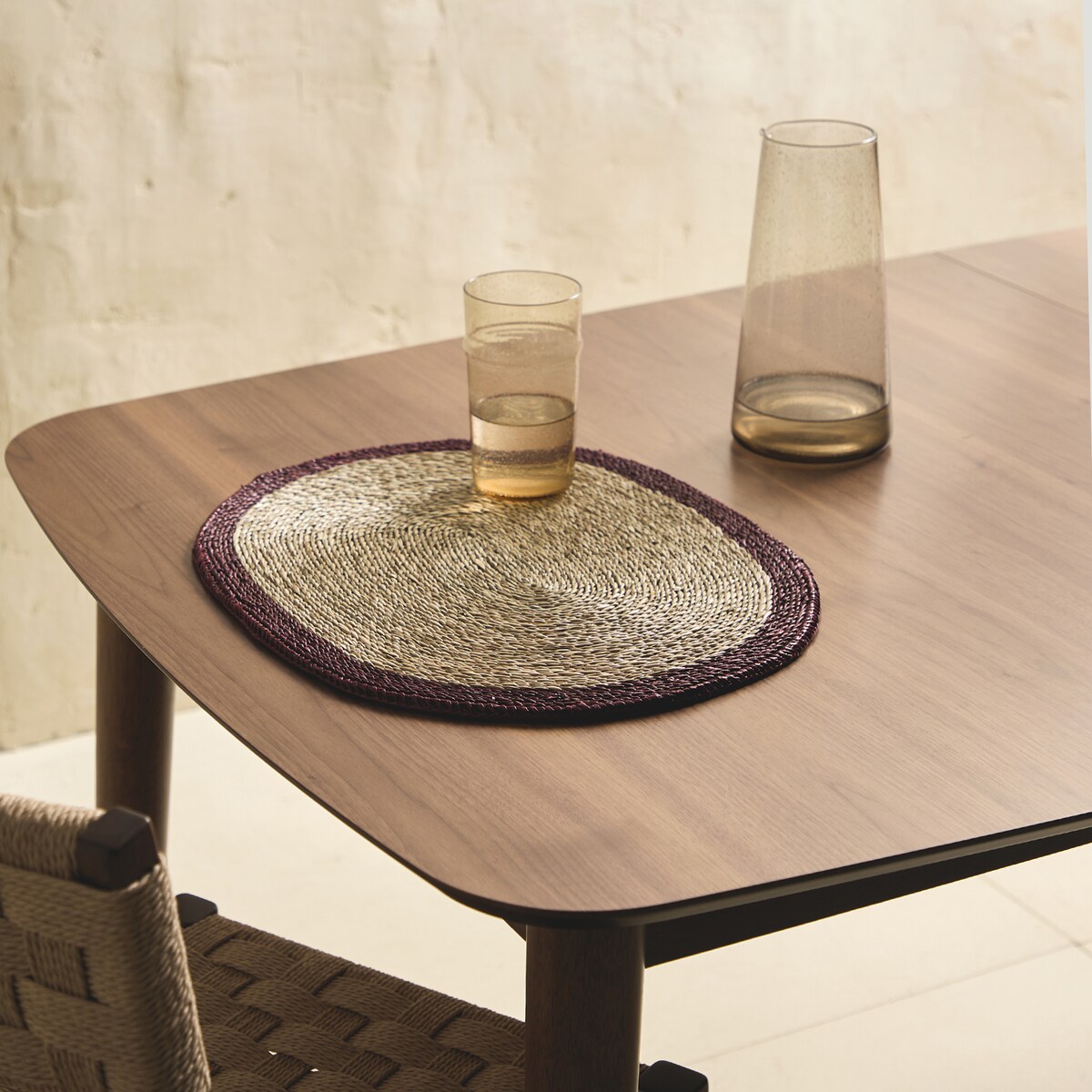 Mantel individual pandano Aranda Granate-1