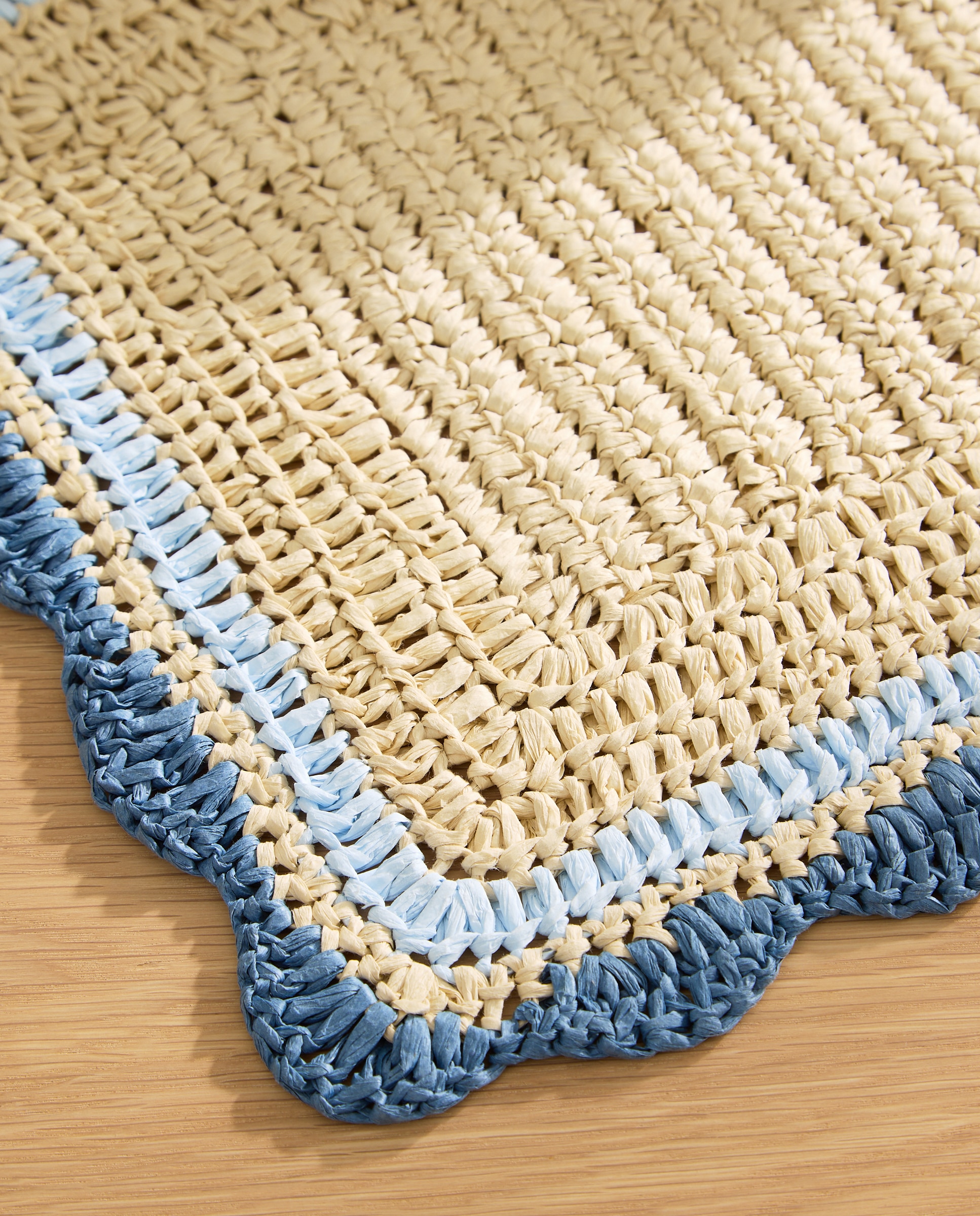 Mantel individual rectangular Crochet - Azul 34 x 45 cm Azul-3