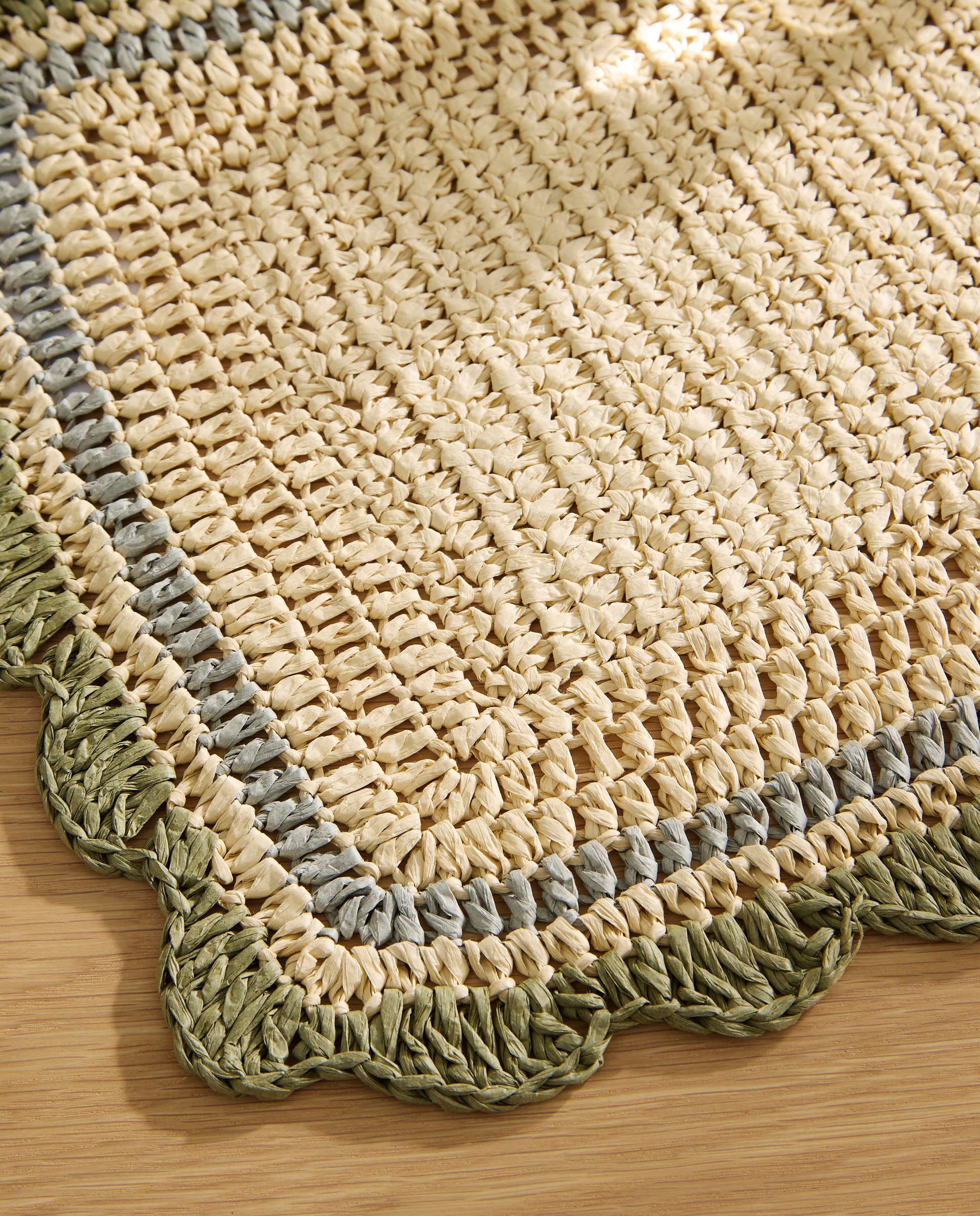 Individual Retangular Crochet Verde-3