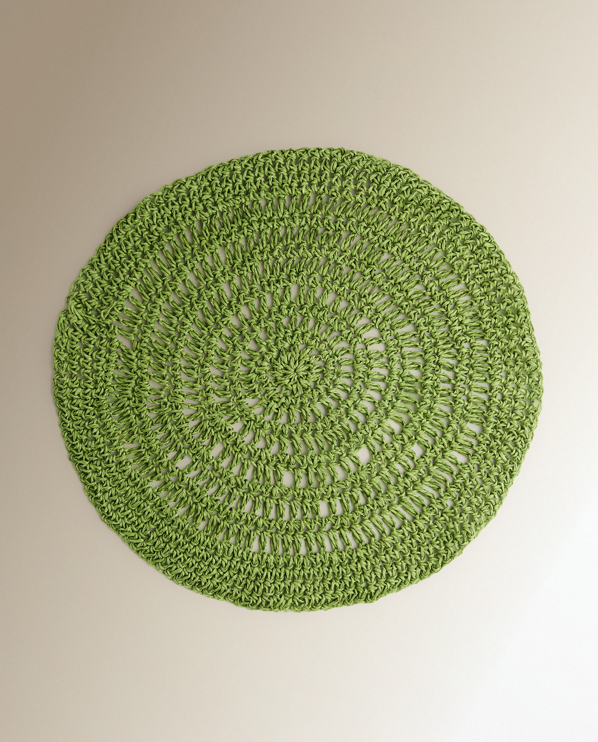 Individual Redondo Crochet Verde-2