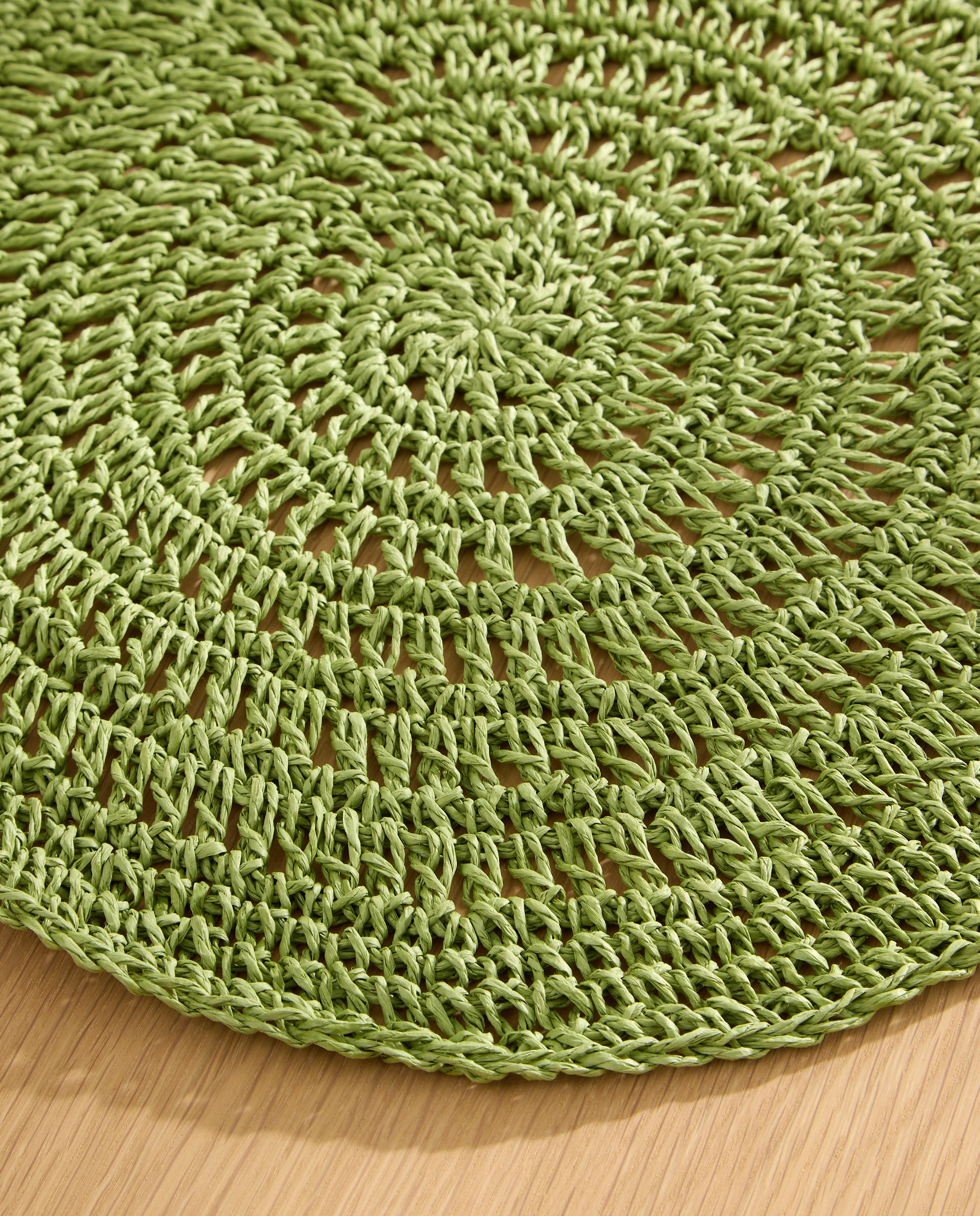 Individual Redondo Crochet Verde-3
