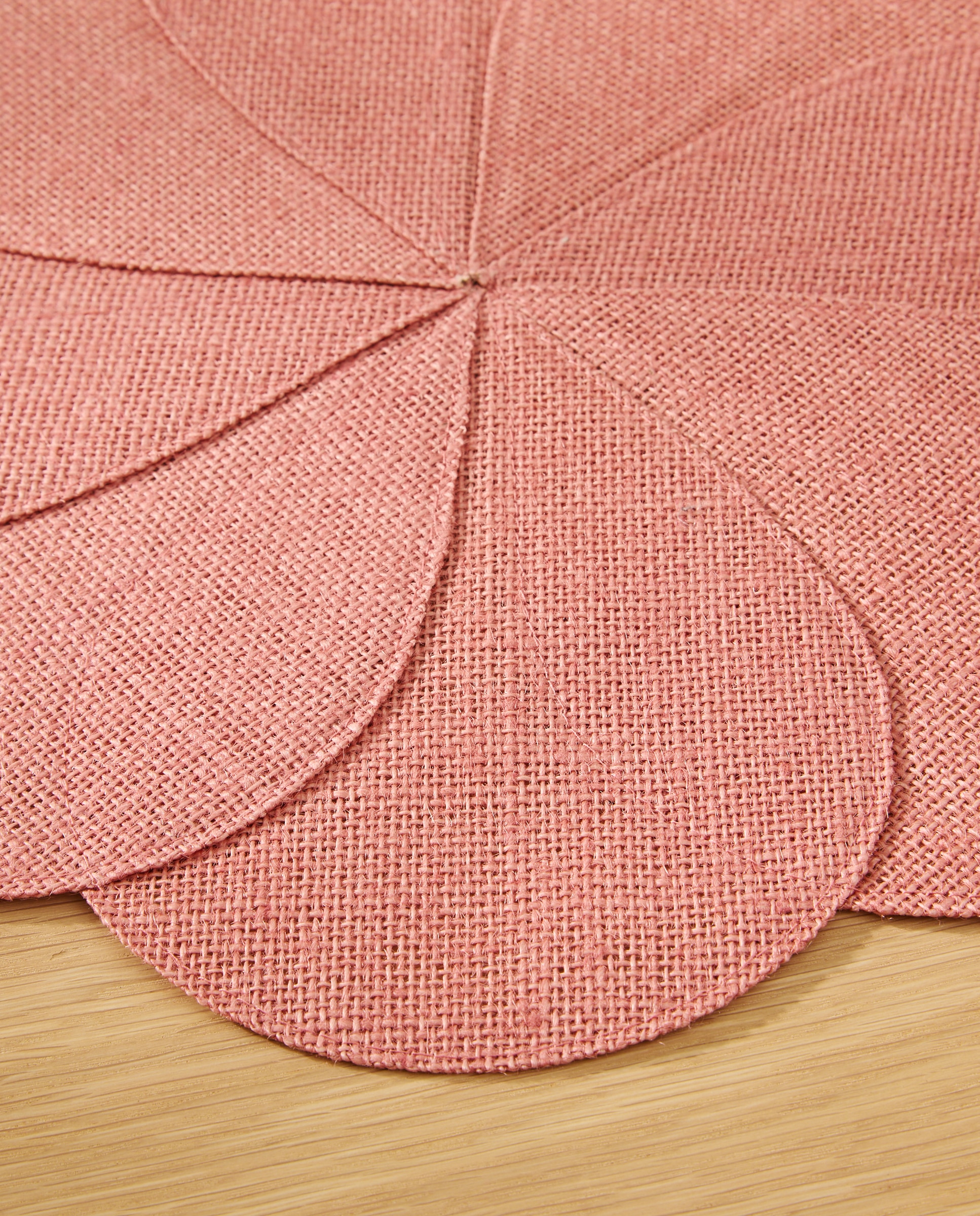 Mantel individual fibras marinas Flor - Coral Diámetro 38 cm Coral-3
