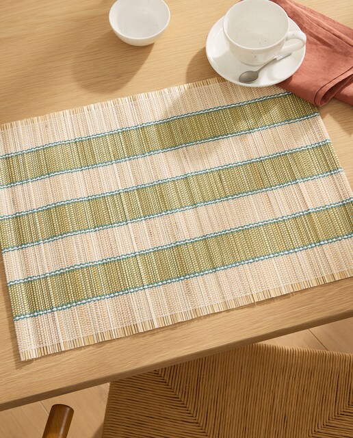 Imagem 0 de Individual de Bambu Canutilho às Riscas