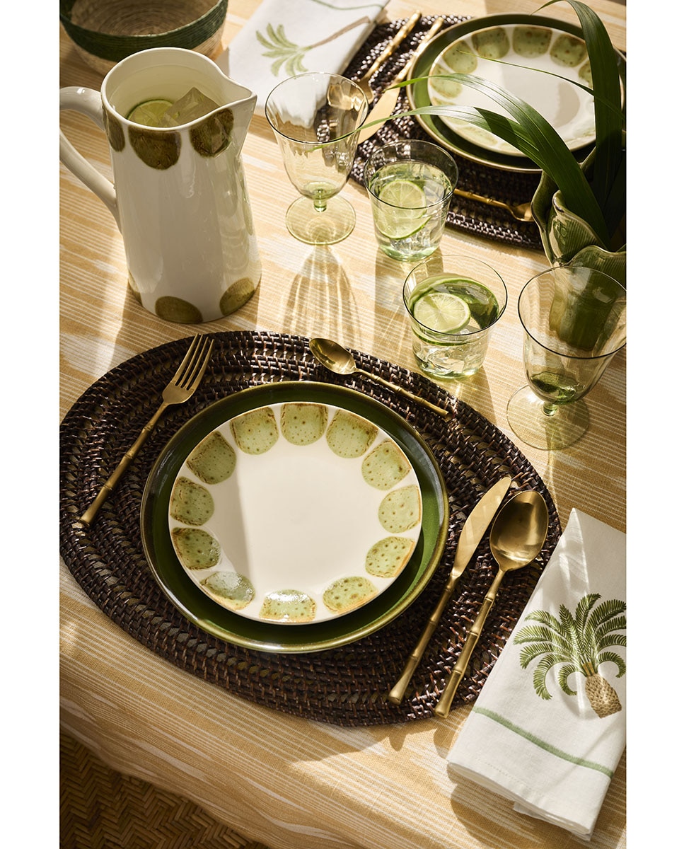 Mantel individual ratán Sauce Ovalado - Marrón 48 cm Marrón-4