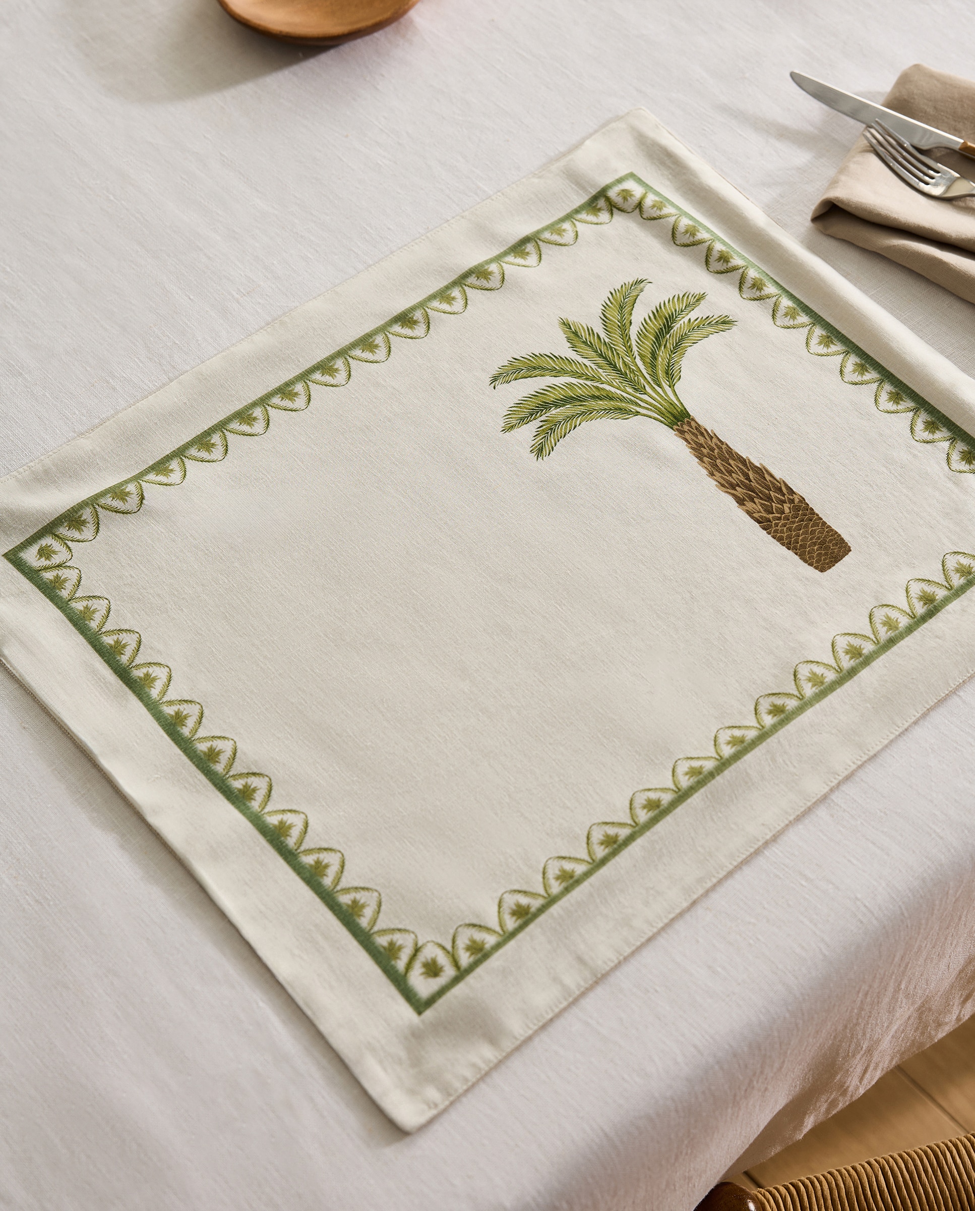 Individual de Algodão e Linho Masai I Multicolor-1