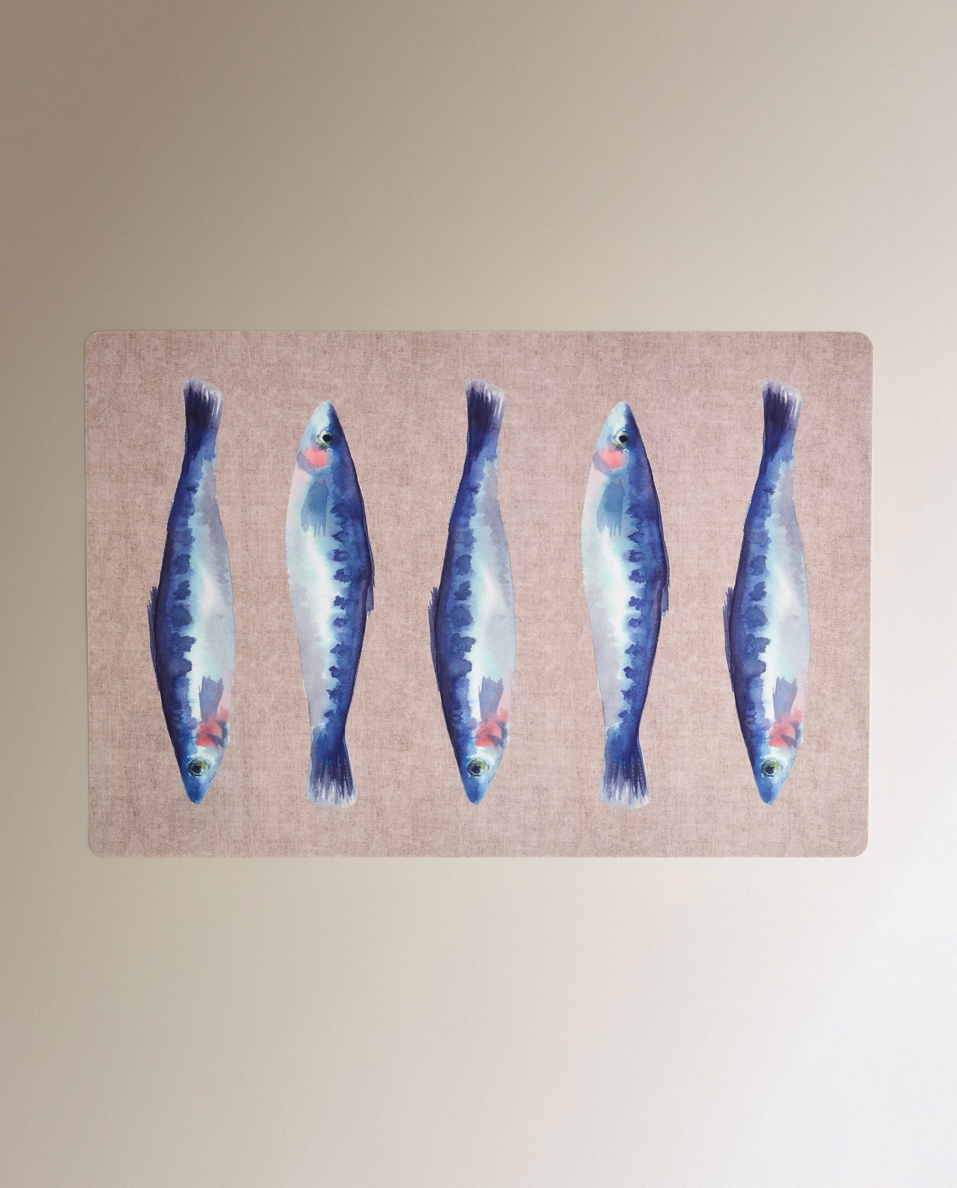 Individual de Mesa em PVC Sardinhas Azul-2