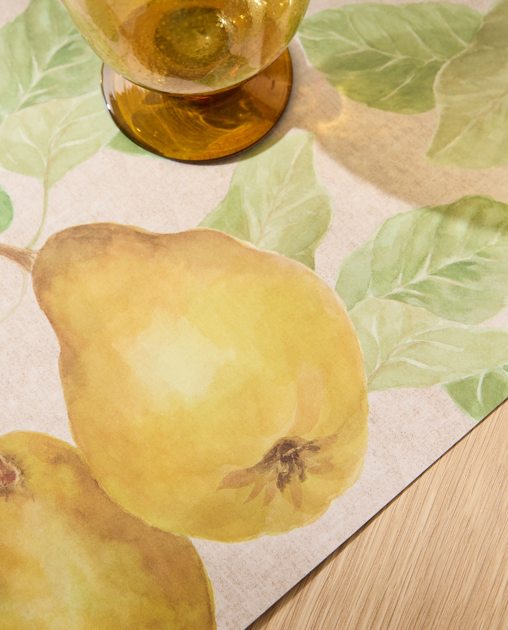 Individual de Mesa em PVC Marmelos Amarelo-3
