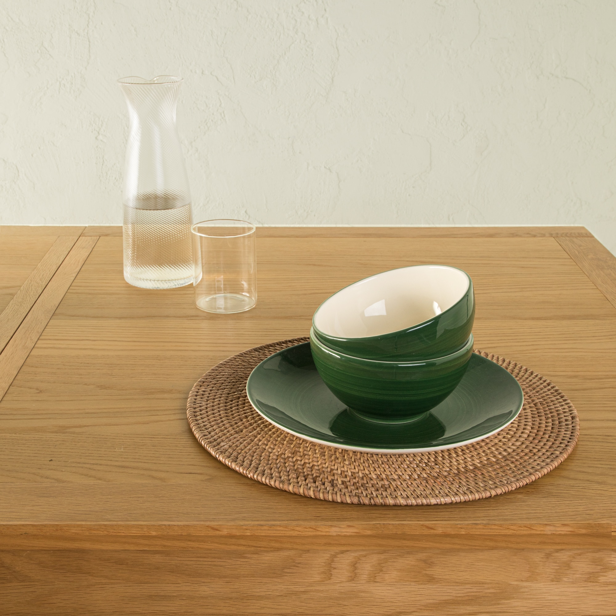 Mantel individual ratán Sauce El Corte Inglés - Natural Diámetro 38 cm Natural-2