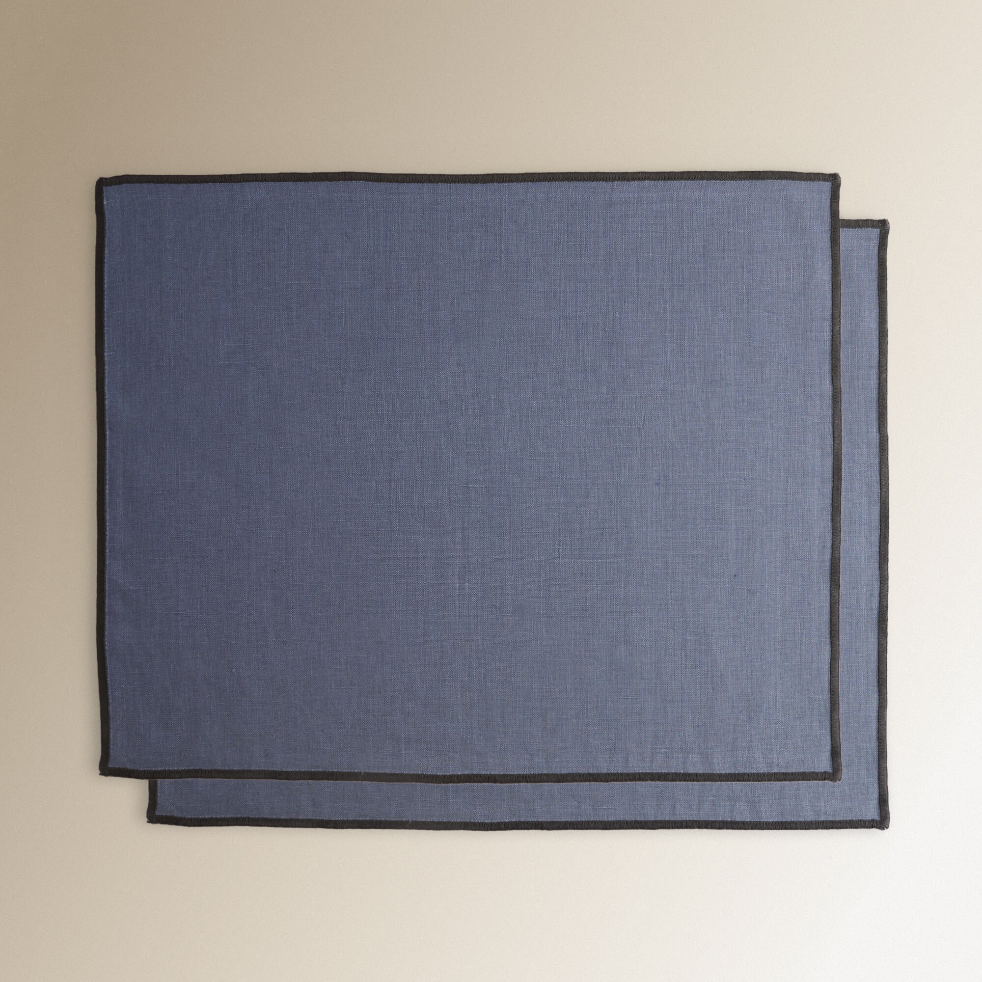 Set 2 manteles individuales lino Net - Azul 40 x 50 cm Azul-2