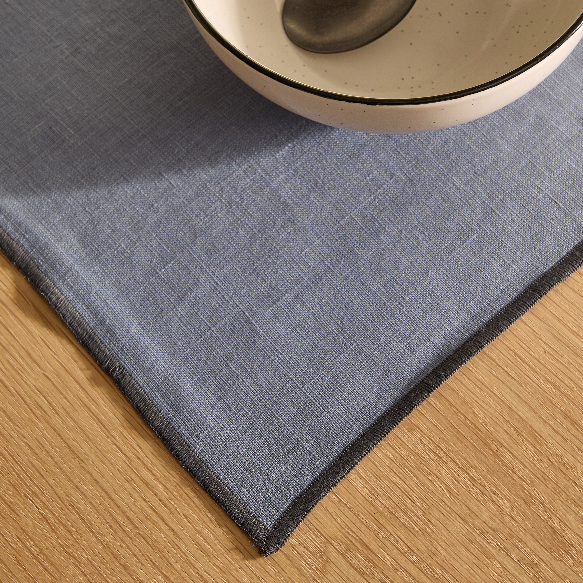 Set 2 manteles individuales lino Net - Azul 40 x 50 cm Azul-3