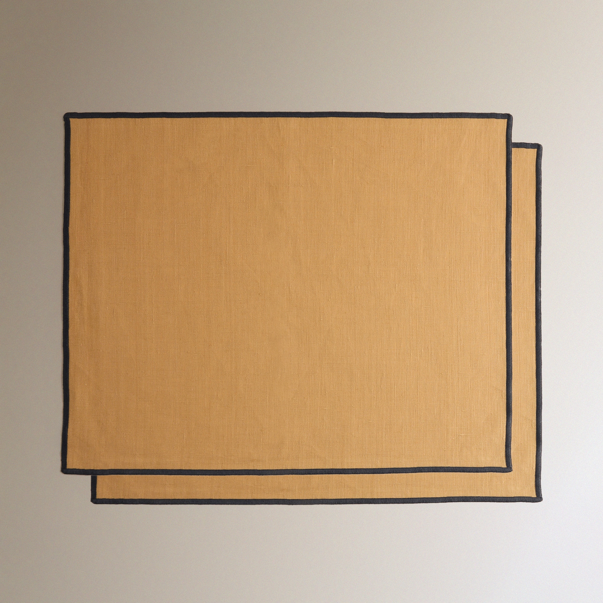 Set 2 manteles individuales lino Net - Mostaza 40 x 50 cm Mostaza-2