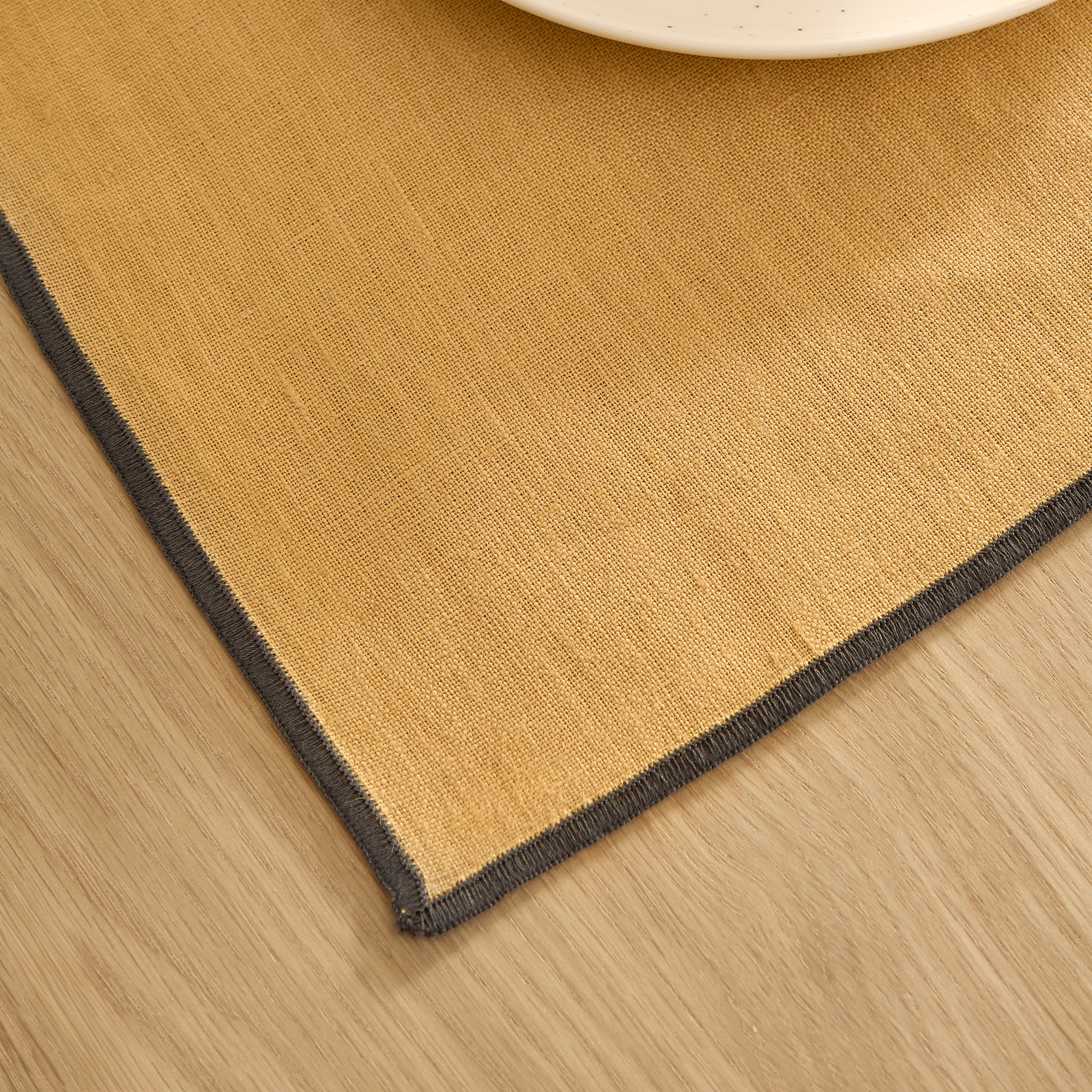 Set 2 manteles individuales lino Net - Mostaza 40 x 50 cm Mostaza-3