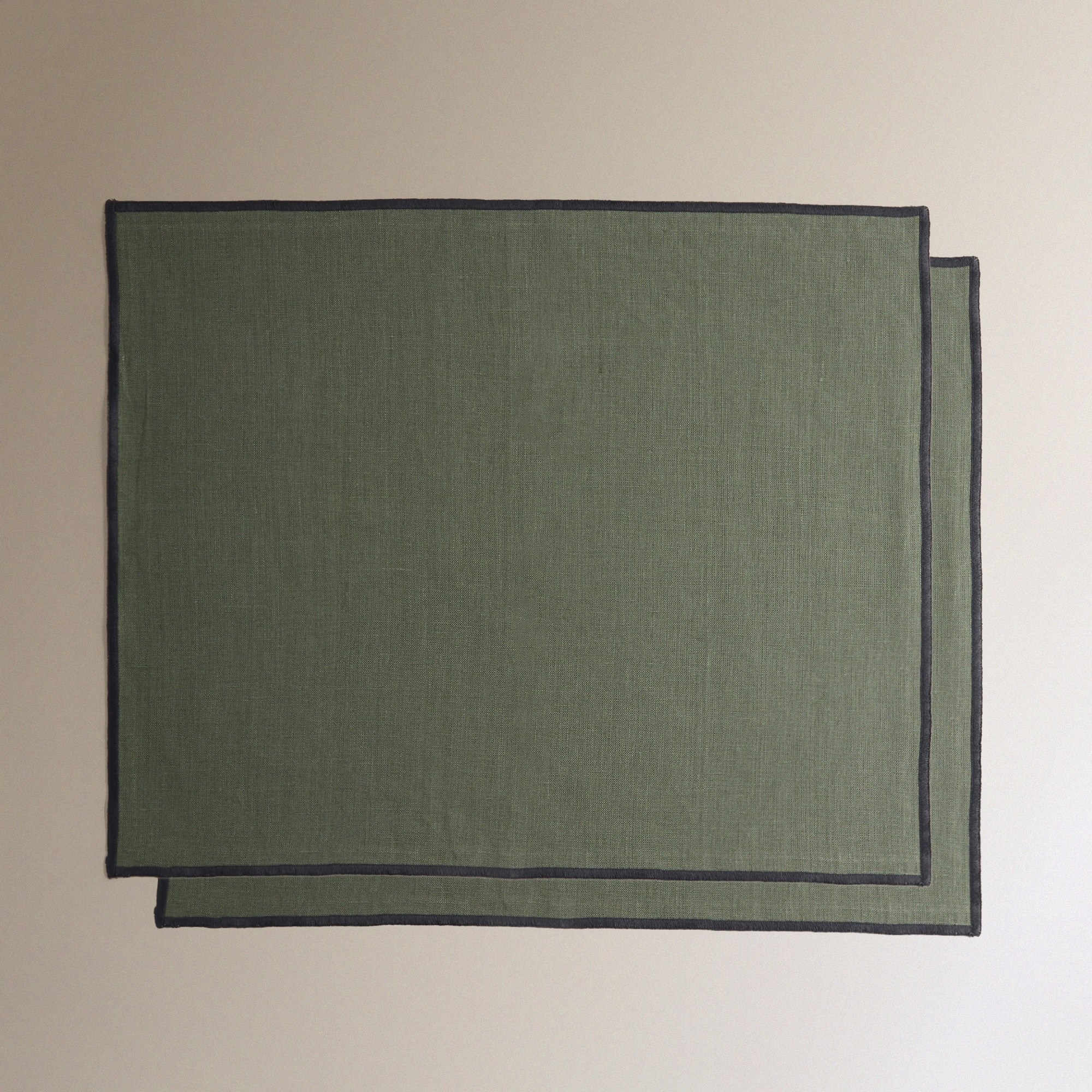 Set 2 manteles individuales lino Net - Verde 40 x 50 cm Verde-2