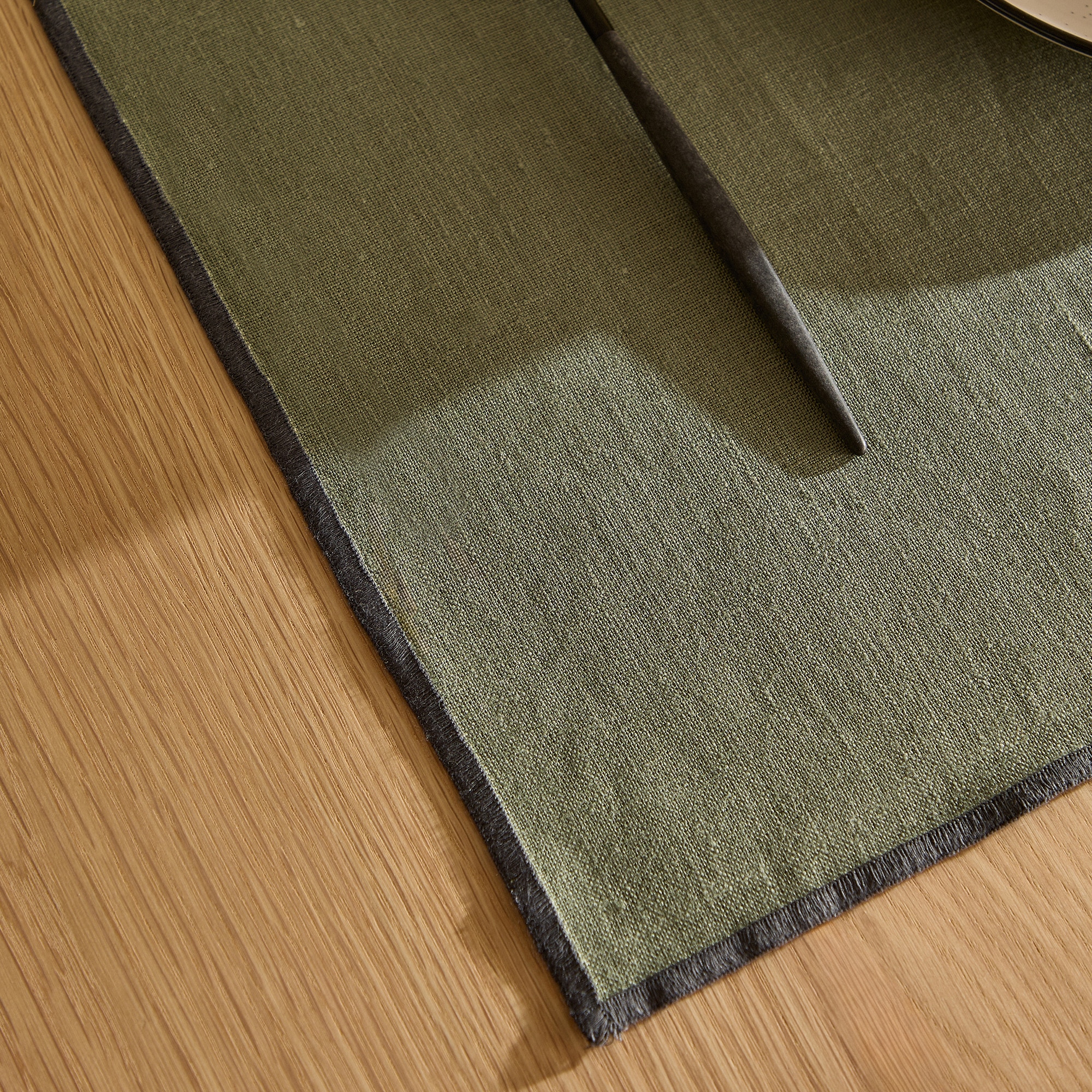 Set 2 manteles individuales lino Net - Verde 40 x 50 cm Verde-3