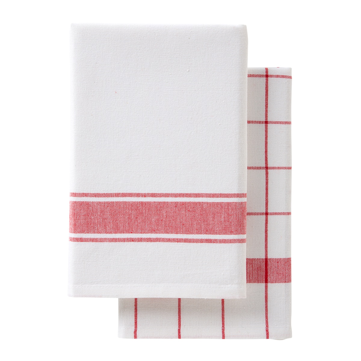 Imagem 0 de Conjunto de 2 panos de cozinha de sarja de algodão Basic II