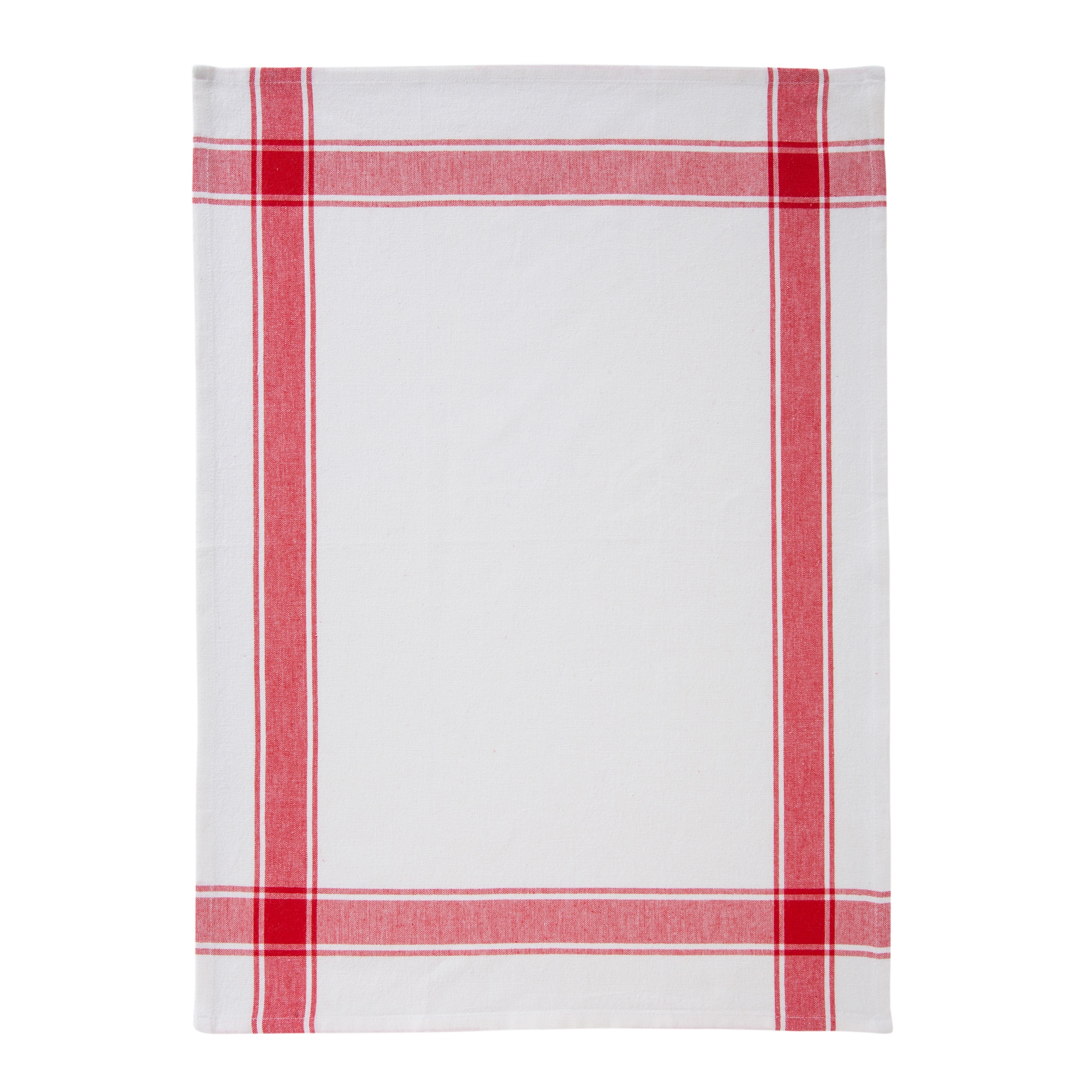 Set de 2 paños de cocina sarga de algodón Basic II Nuestro Mejor Precio - El Corte Inglés Rojo-2