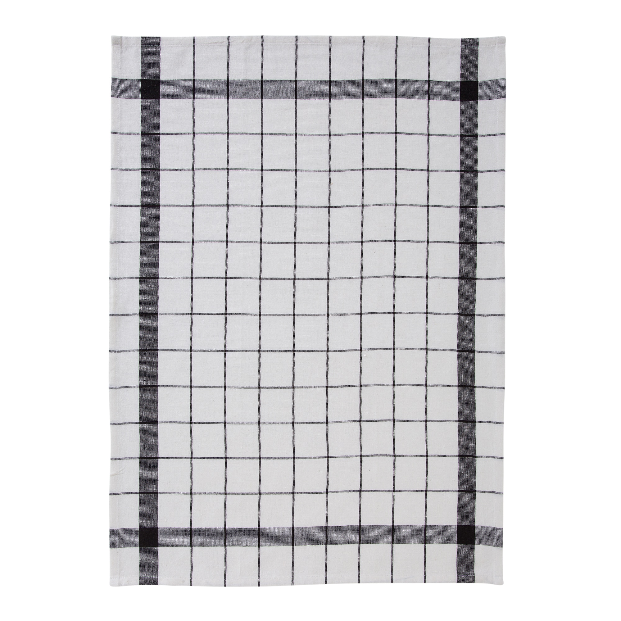 Conjunto de 2 panos de cozinha de sarja de algodão Basic II Preto-3